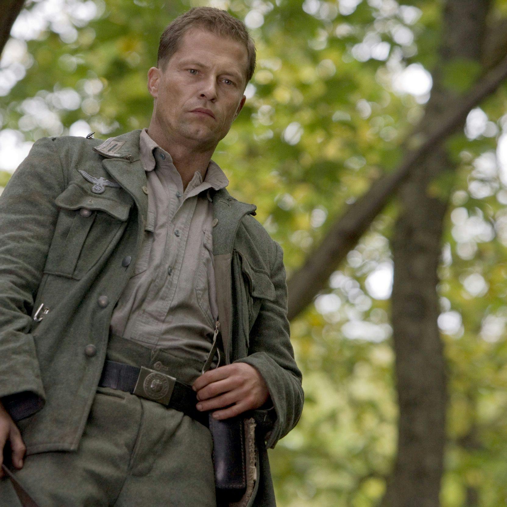 Til Schweiger bei den Dreharbeiten für „Inglourious Basterds“ im Studio Babelsberg 2008.