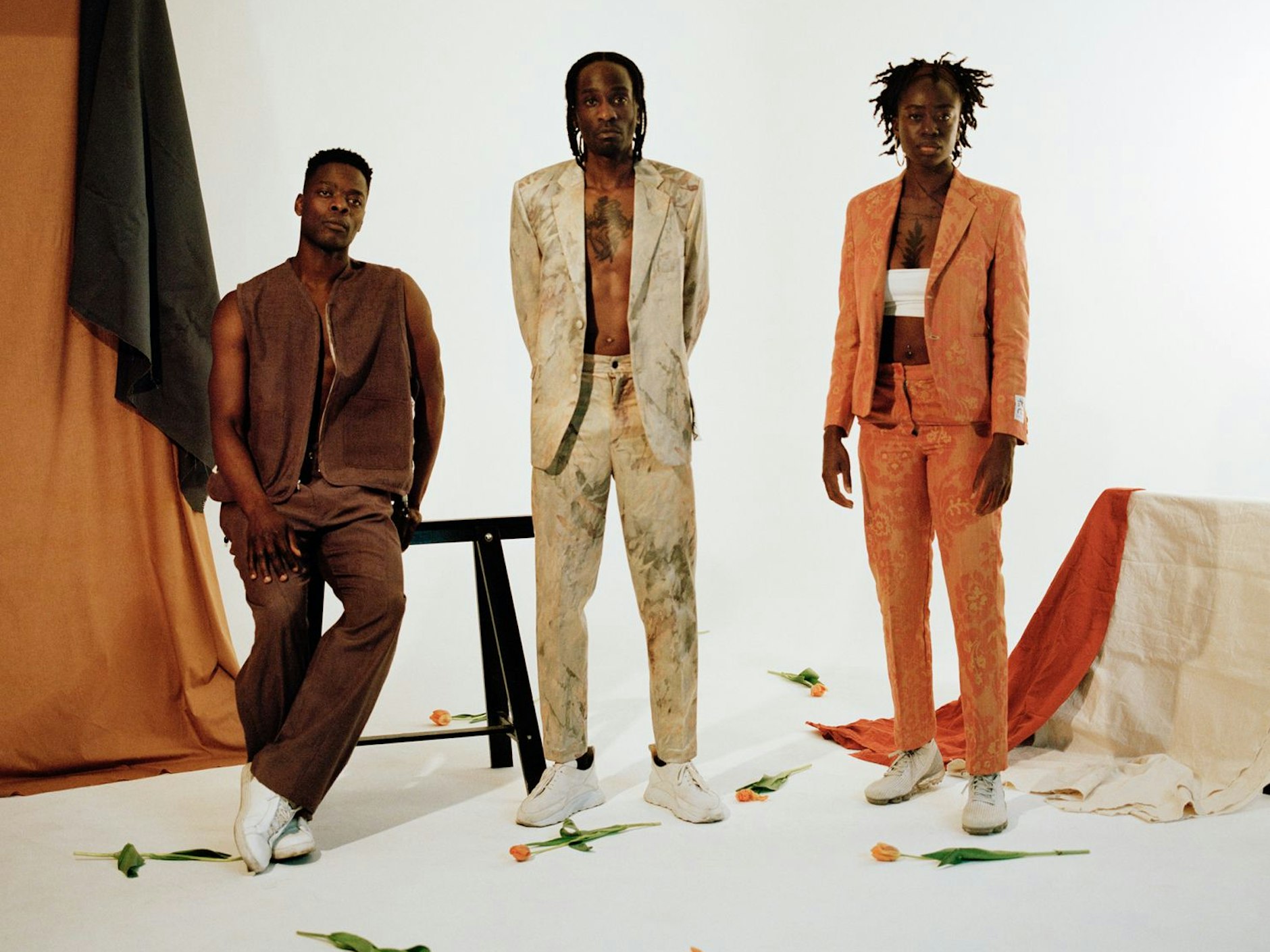 Jeder Anzug des Labels Emeka ist ein Unikat; sie werden aus alten Heimtextilien gefertigt.