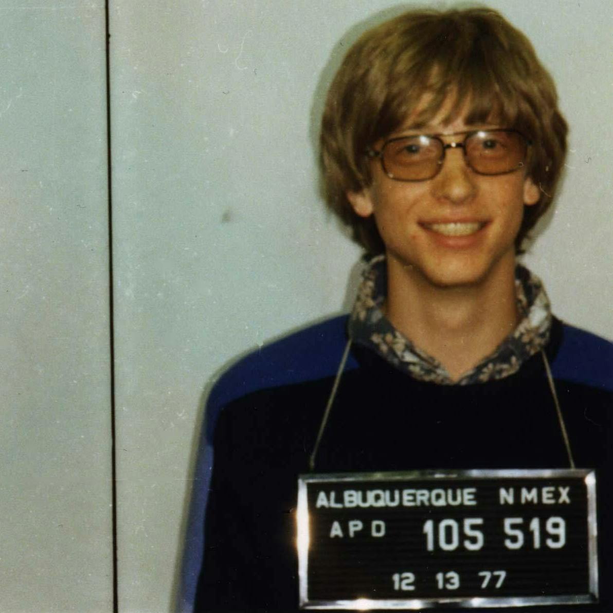 Bill Gates’ Polizeifoto von 1977.