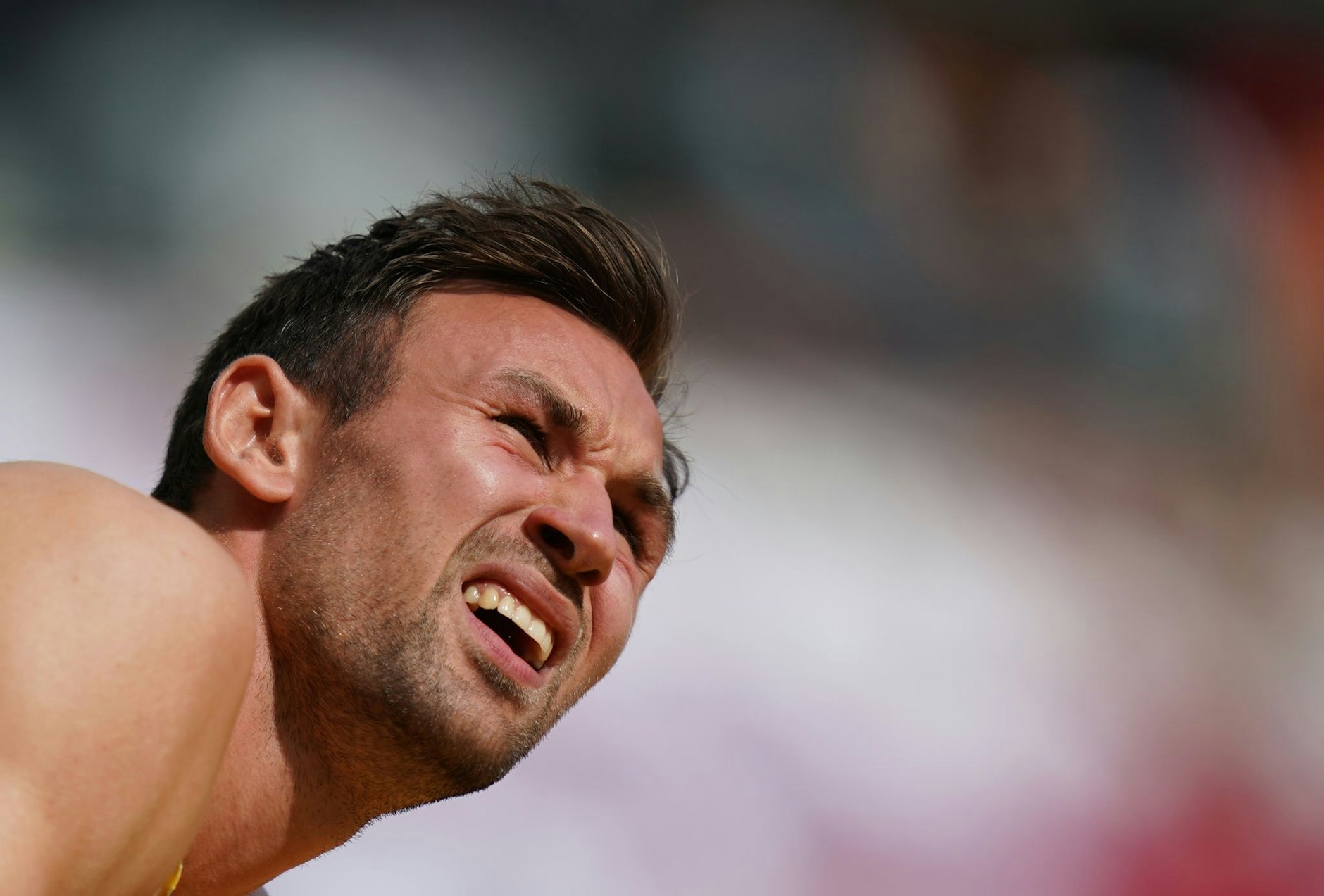 Alles gegeben: Bei der Leichtathletik-WM in Budapest konnte der deutsche Zehnkämpfer Niklas Kaul beim 100-Meter-Lauf mit 11,20 Sekunden eine Saisonbestleistung verbuchen.  