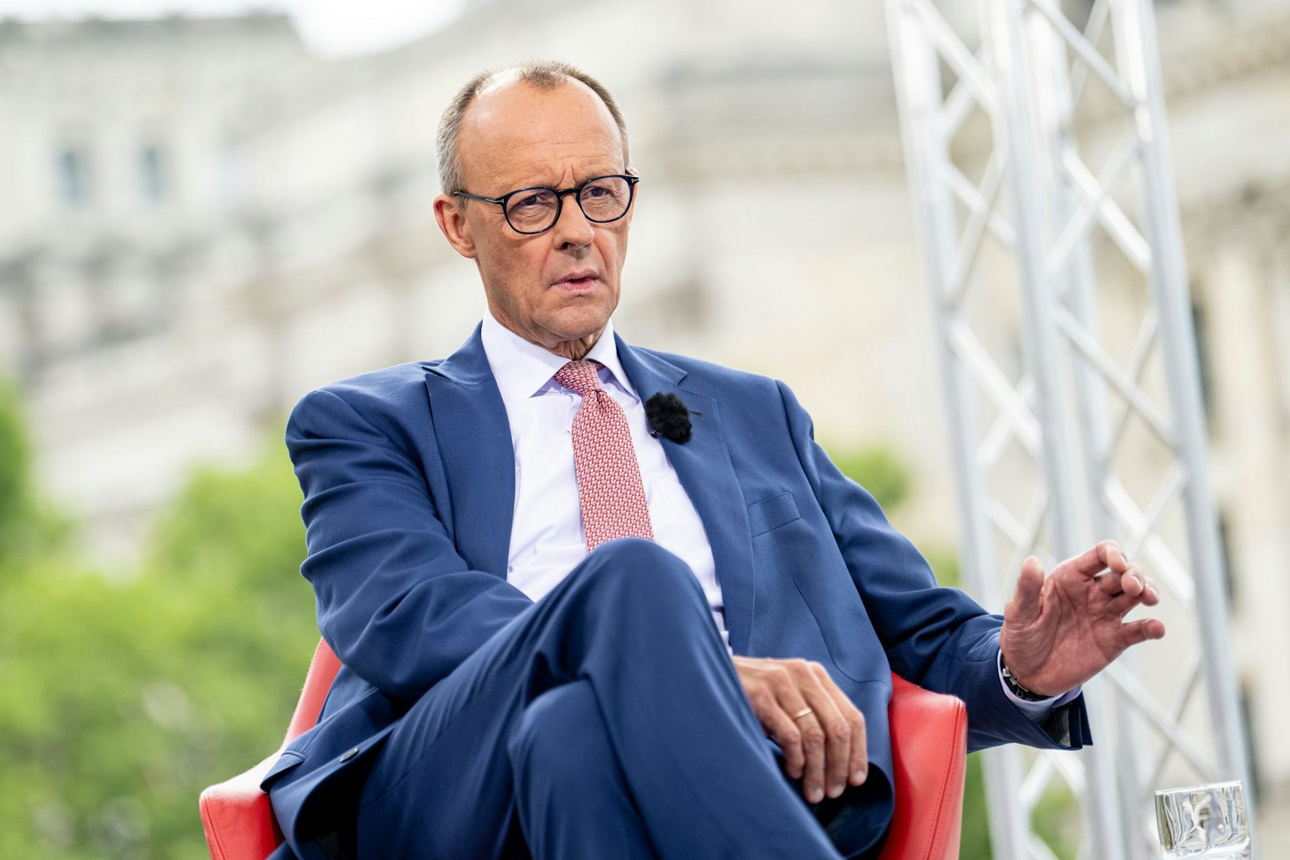 CDU-Parteichef Friedrich Merz beim ARD-Sommerinterview im «Bericht aus Berlin».  