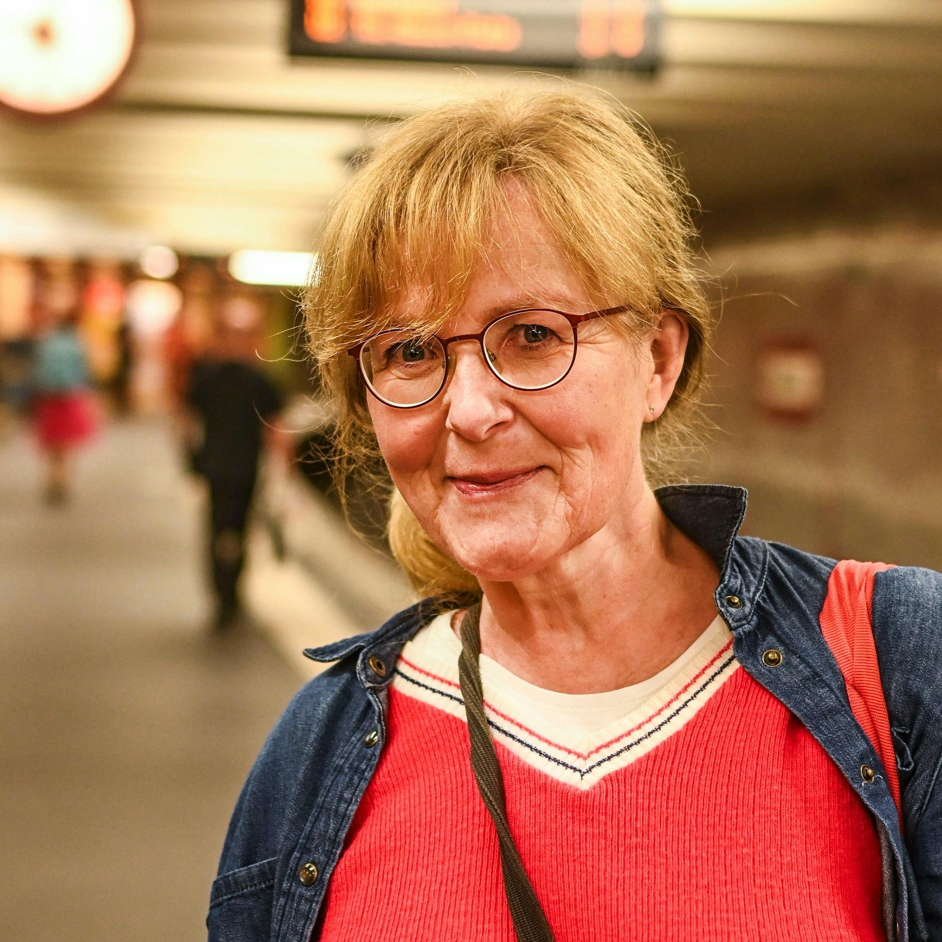 Elke Blumenberg freut sich, dass sie mit den Öffis wieder schnell nach Prenzlauer Berg kommt.