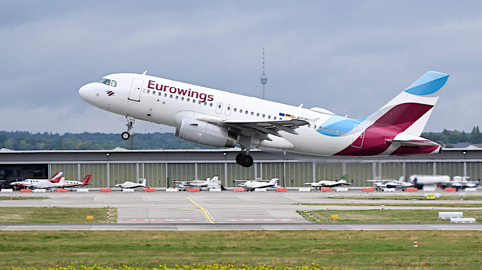 Eine Maschine der Airline Eurowings (Symbolbild).