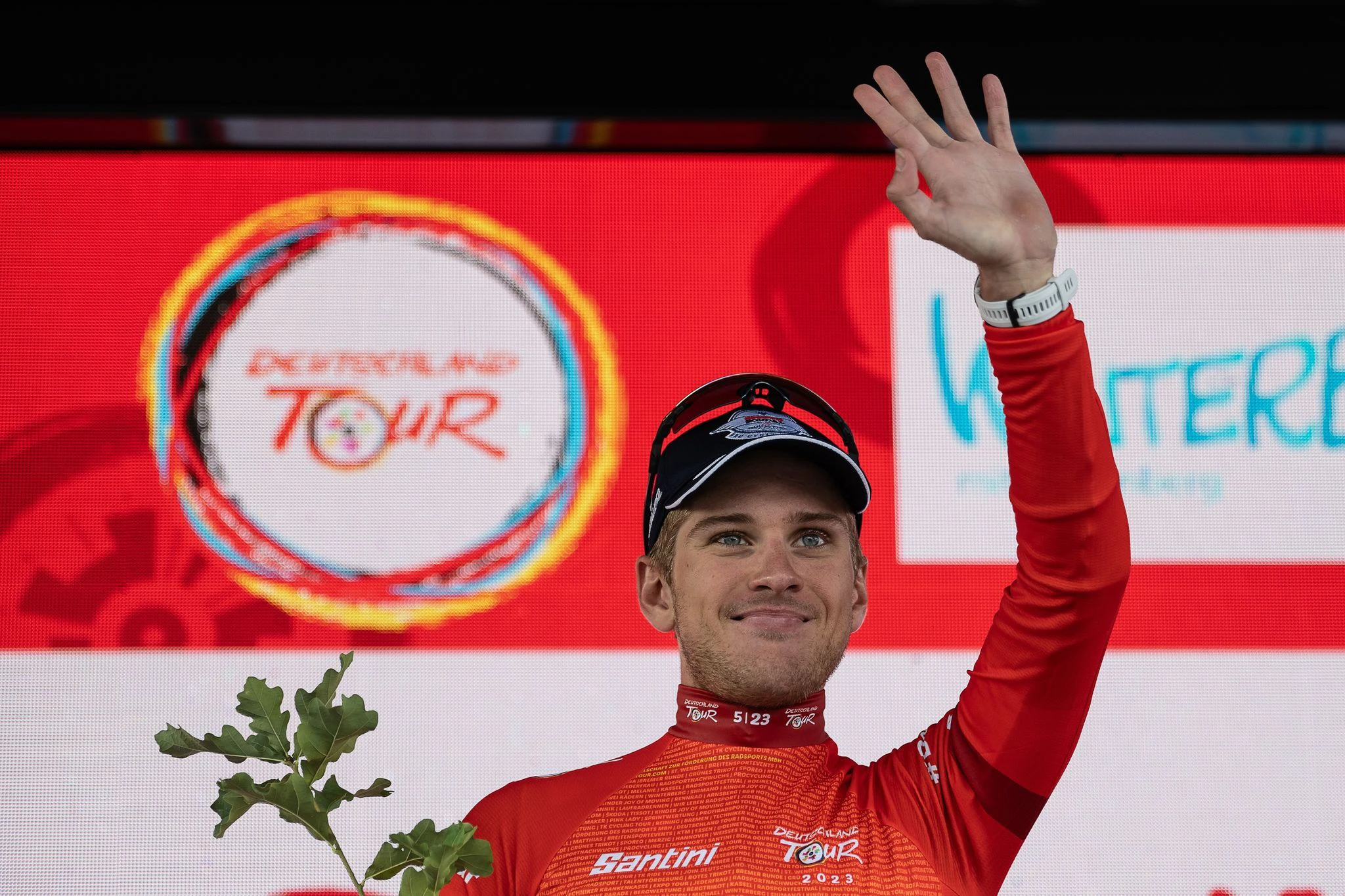 Geht im Roten Trikot auf die Schlussetappe der Deutschland Tour: Ilan van Wilder.  