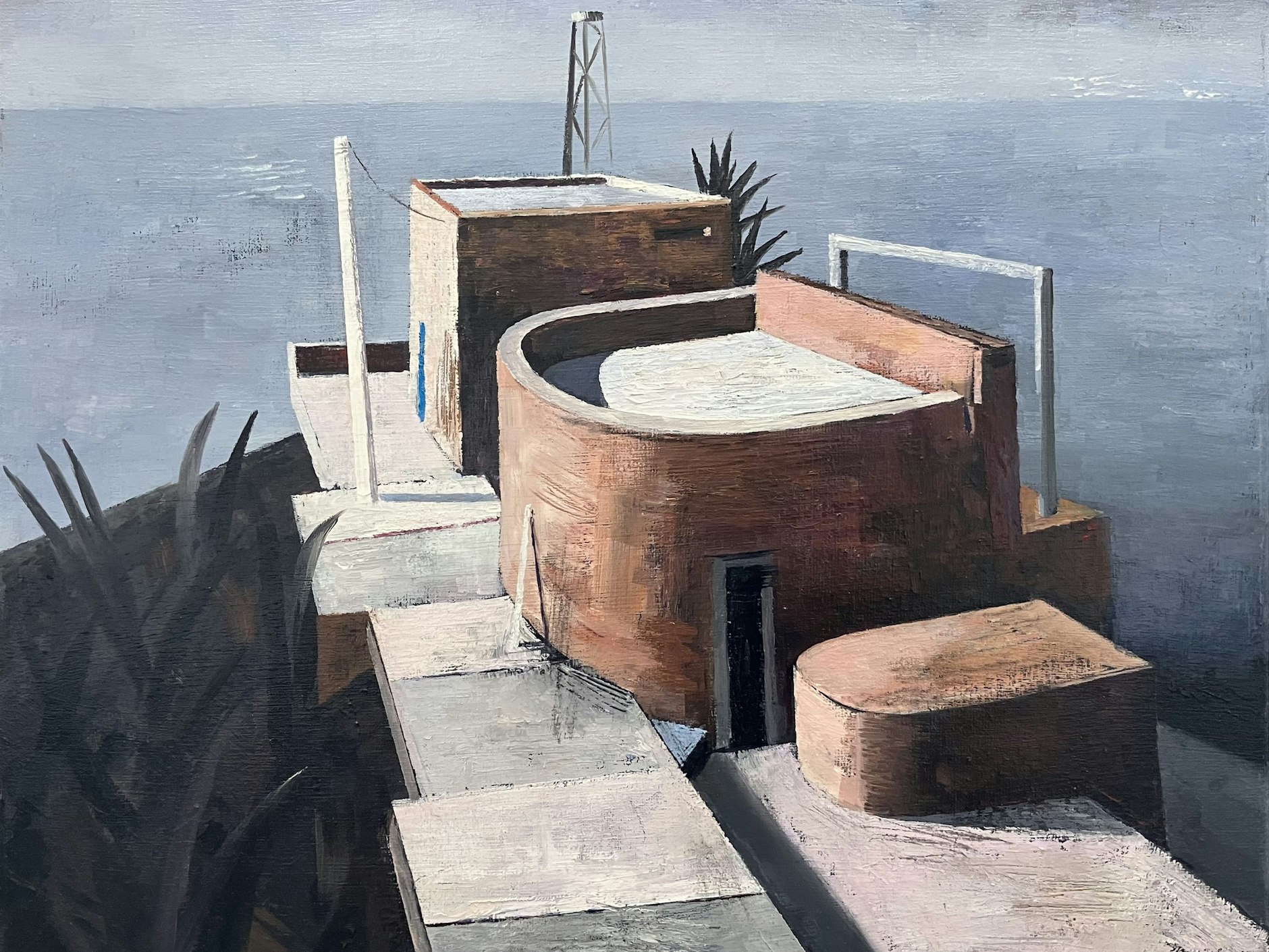 „Auf der Klippe (IV)“,   Öl auf Leinwand, 2023