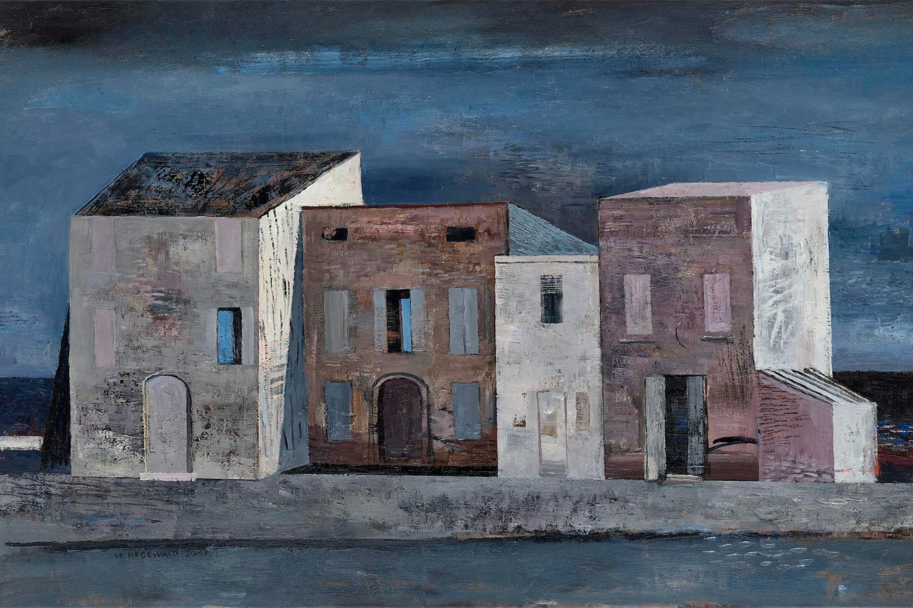 &nbsp;„Häuser im Latium“, Öl auf Leinwand, 2023&nbsp;