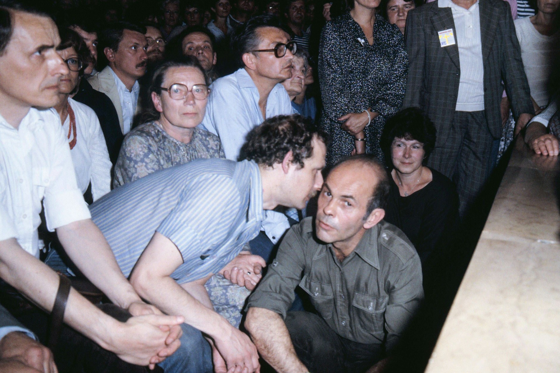 Jacek Kuron (rechts) und Adam Michnik 1986