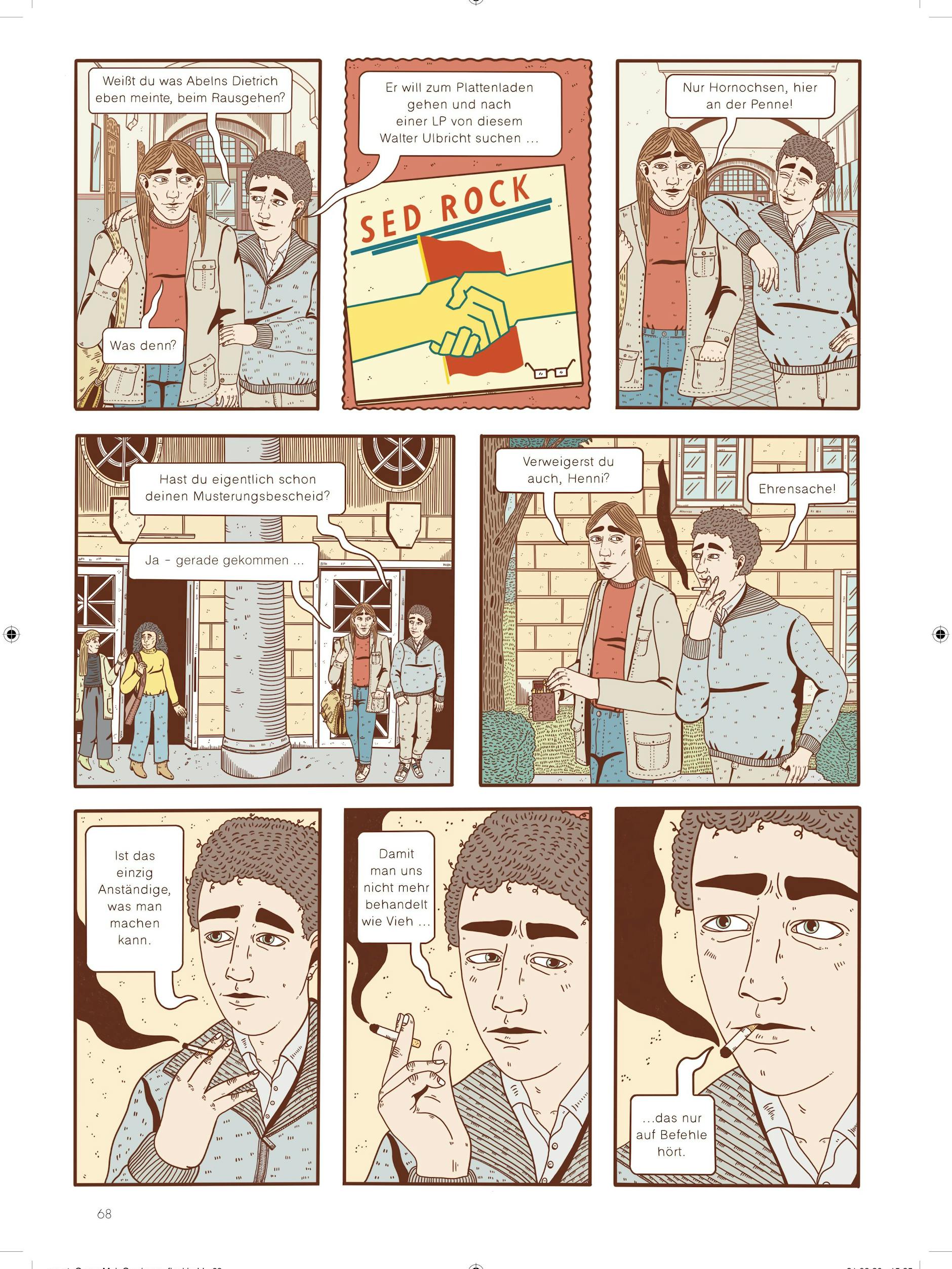 Eine Seite aus dem Comic „Gegen mein Gewissen“