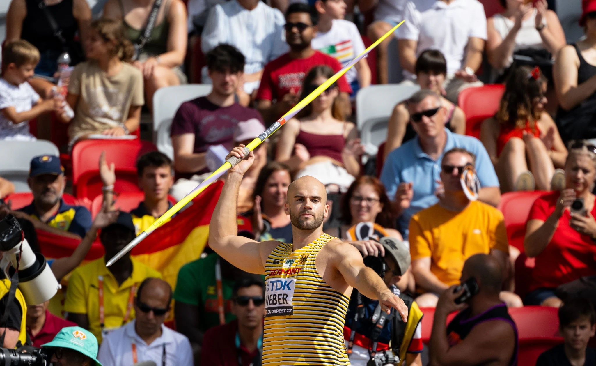 Speerwerfer Julian Weber hat sicher das WM-Finale erreicht.  