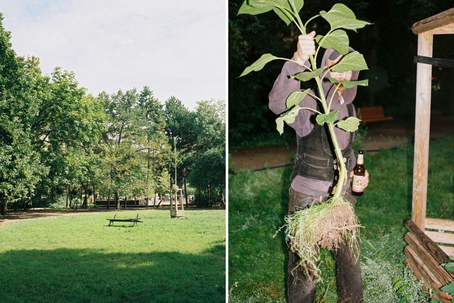 Gartenarbeit im Kollwitzkiez.