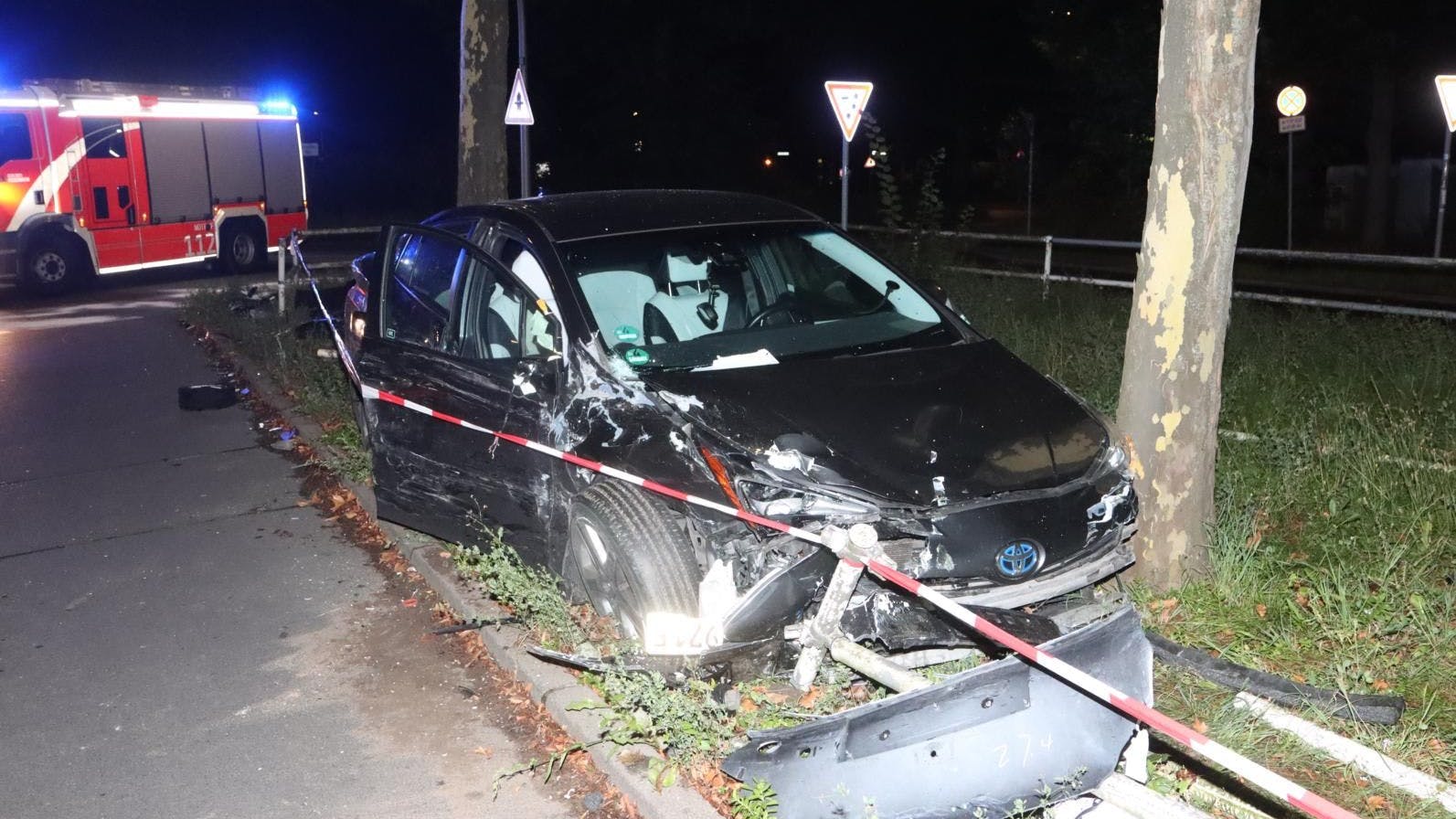 Bei einem schweren Unfall in Schmargendorf wurde zum Glück niemand verletzt.