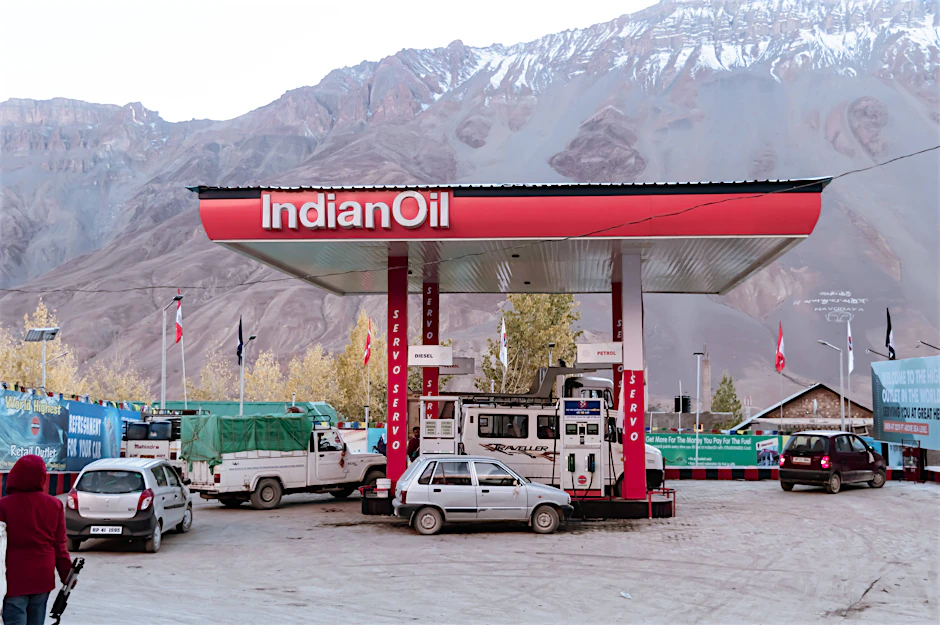 Eine Tankstelle in Himachal Pradesh in Indien. Warum will Indien plötzlich weniger mit Russland handeln?&nbsp;
