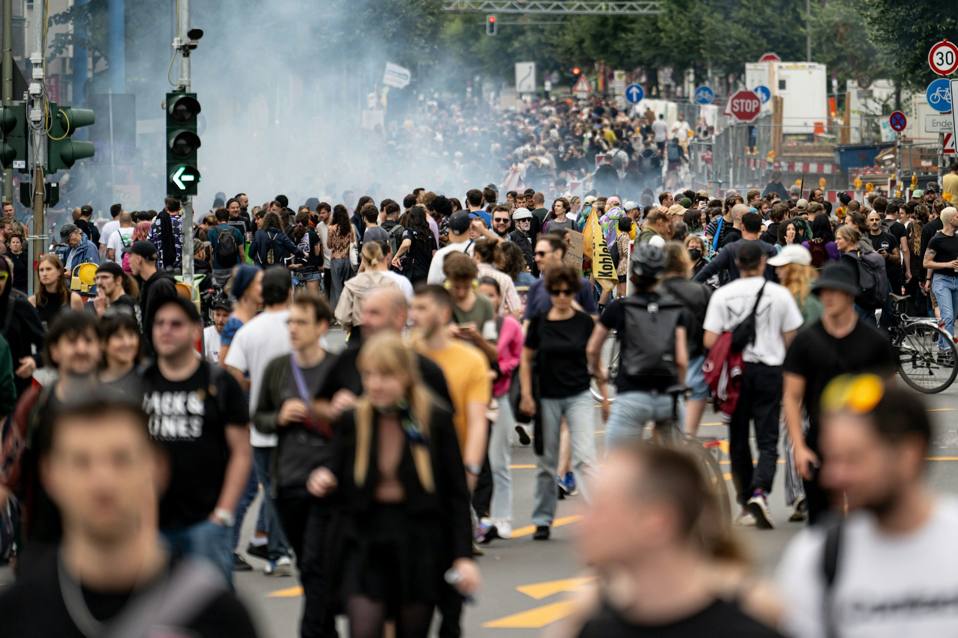 Am Wochenende nahmen Tausende am Protestrave gegen die A100 teil.