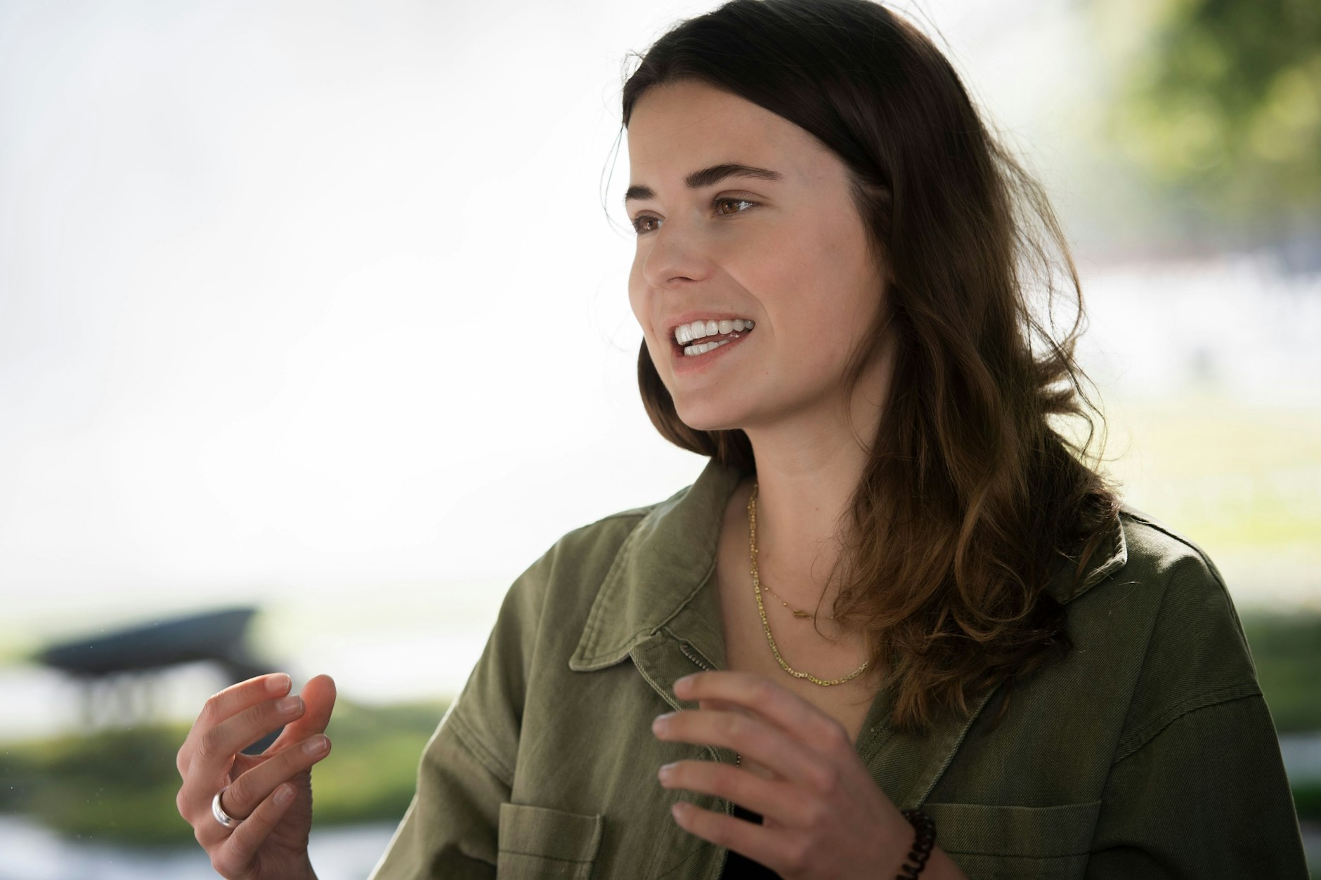 Luisa Neubauer, das bekannteste Gesicht von Fridays for Future Deutschland, spricht am Dienstag vor dem Kanzleramt zum globalen Klimastreik am 15. September.