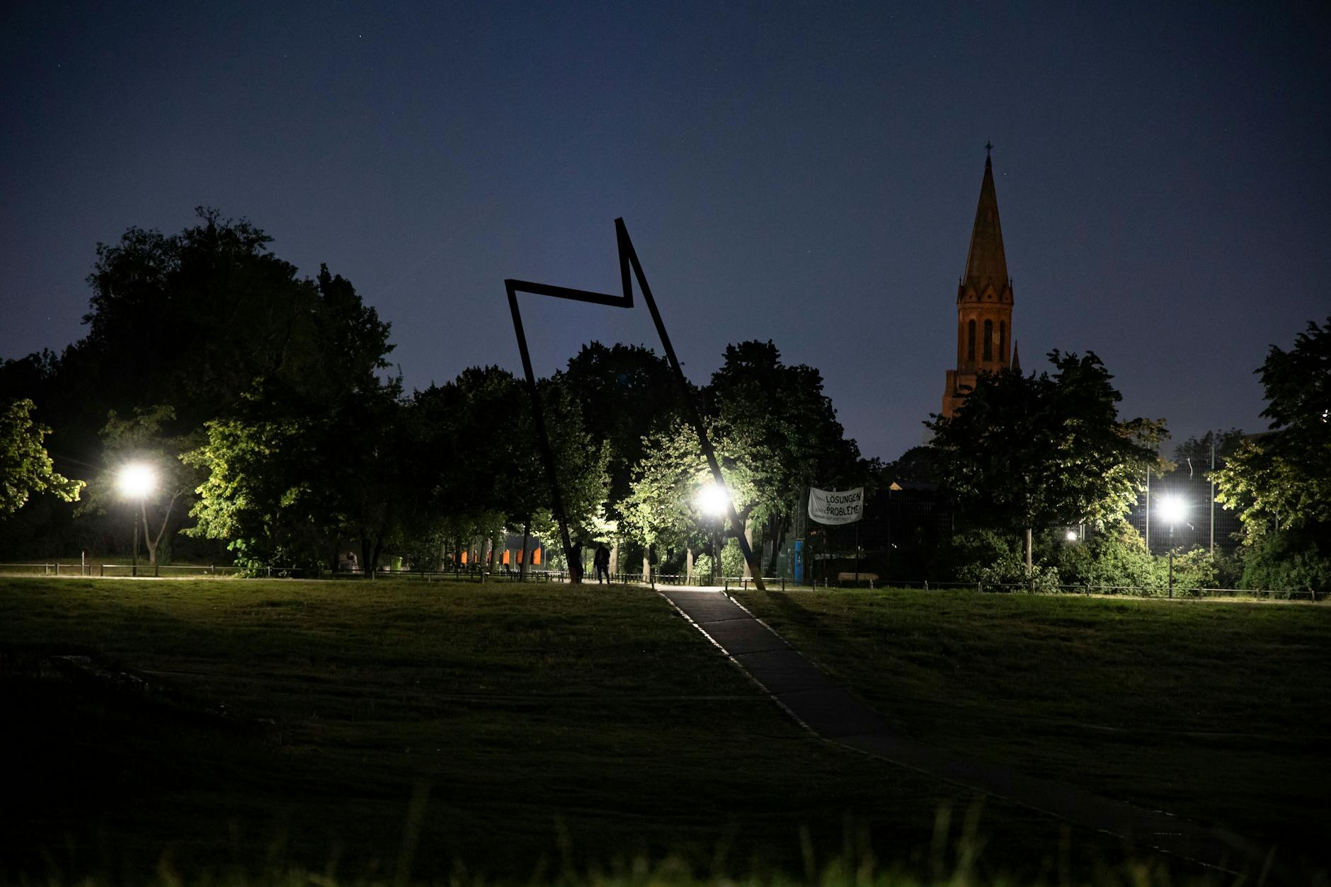 Der Görlitzer Park abends am 4. September 2023.