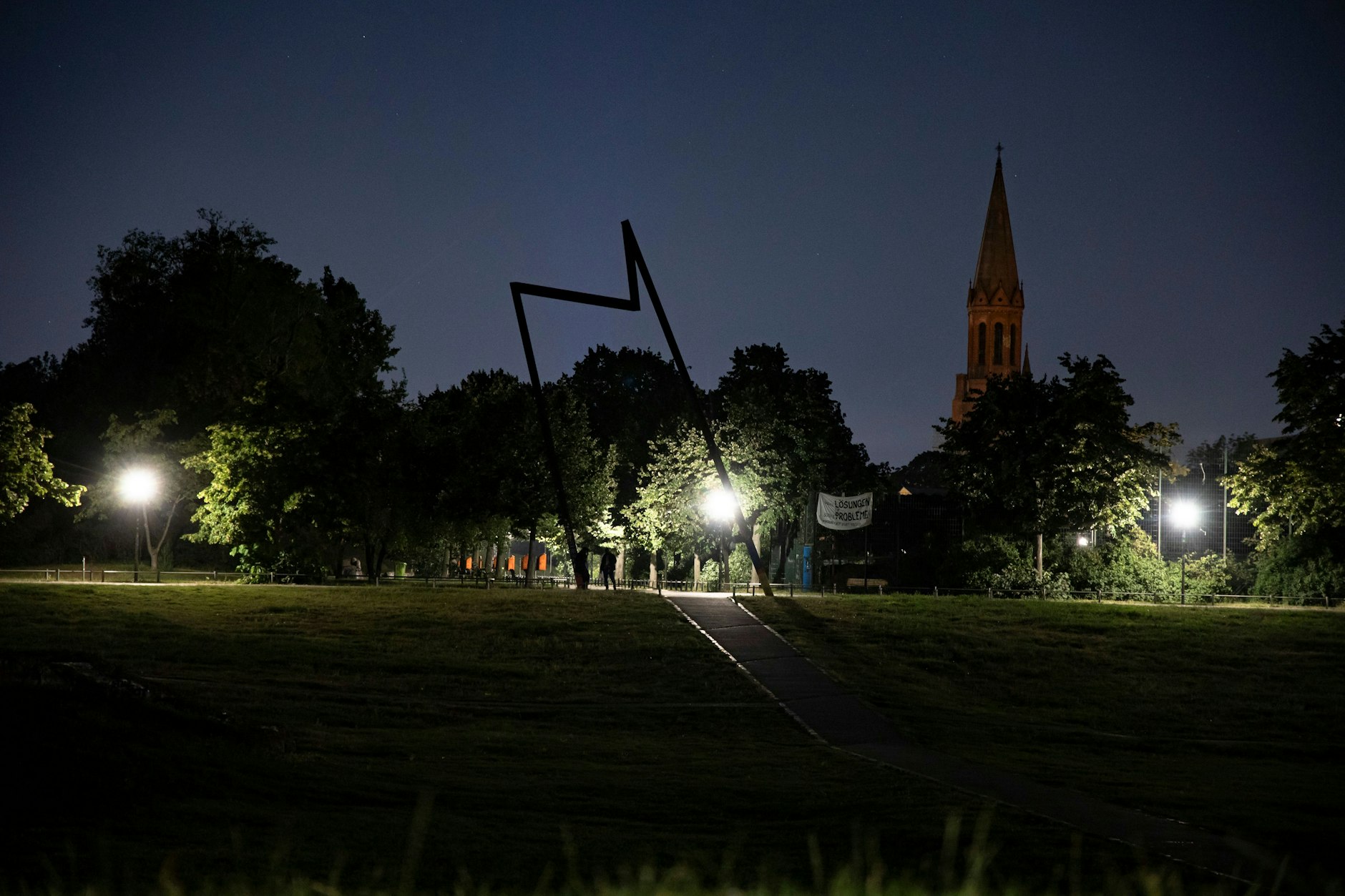 Der Görlitzer Park abends am 4. September 2023.