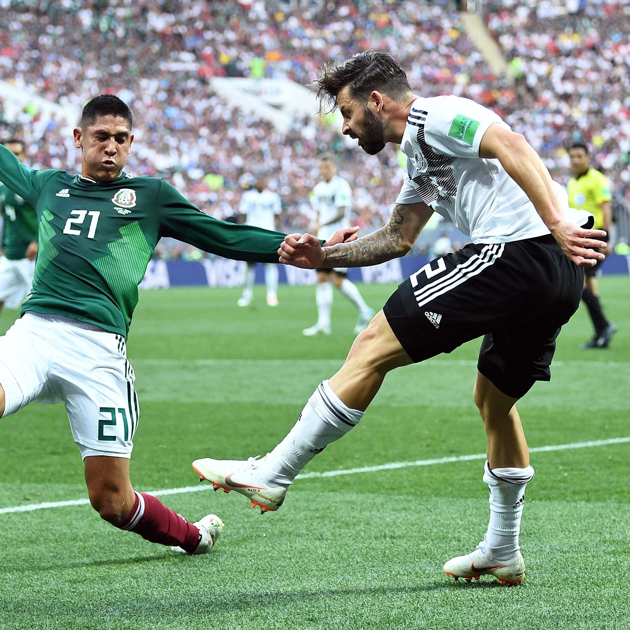 Herthas Ex-Kapitän Marvin Plattenhardt machte bei der WM 2018 in Russland ein Spiel gegen Mexiko (0:1).