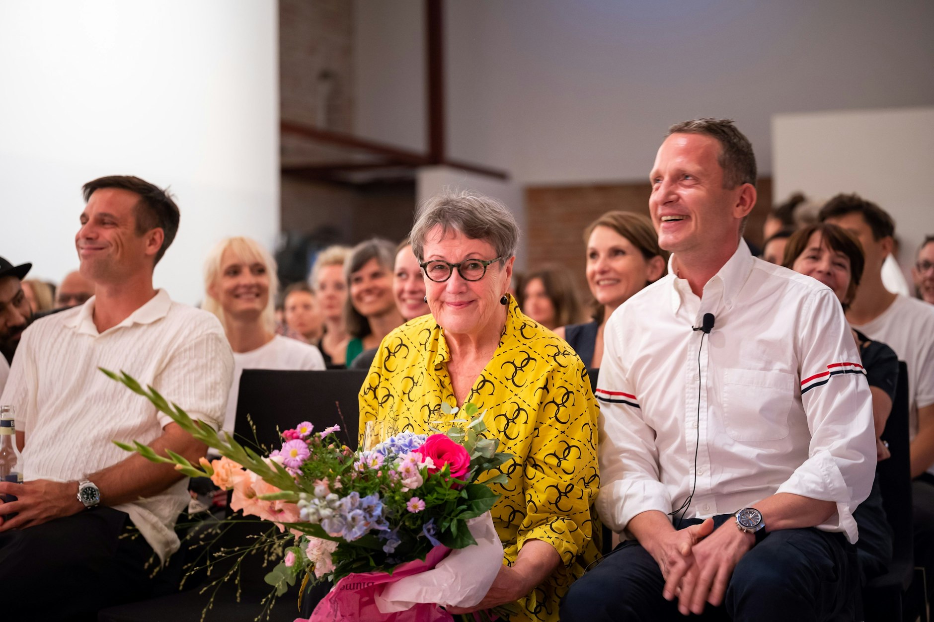 Norbert Bisky (r.) neben Ingeborg Ruthe, der Kunstredakteurin der Berliner Zeitung