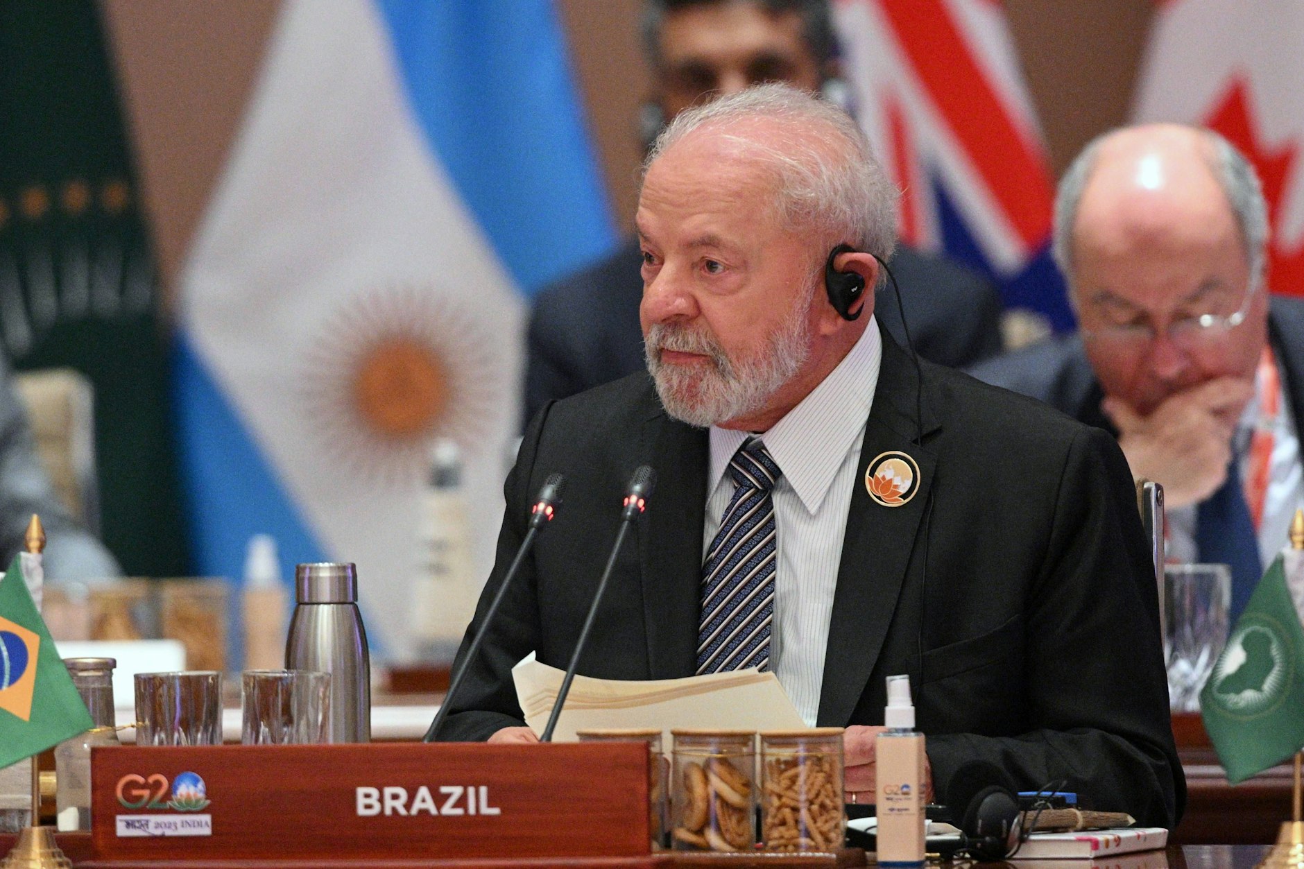 Brasiliens Präsident Luiz Inácio Lula da Silva beim G20-Gipfel in Neu-Delhi, Indien