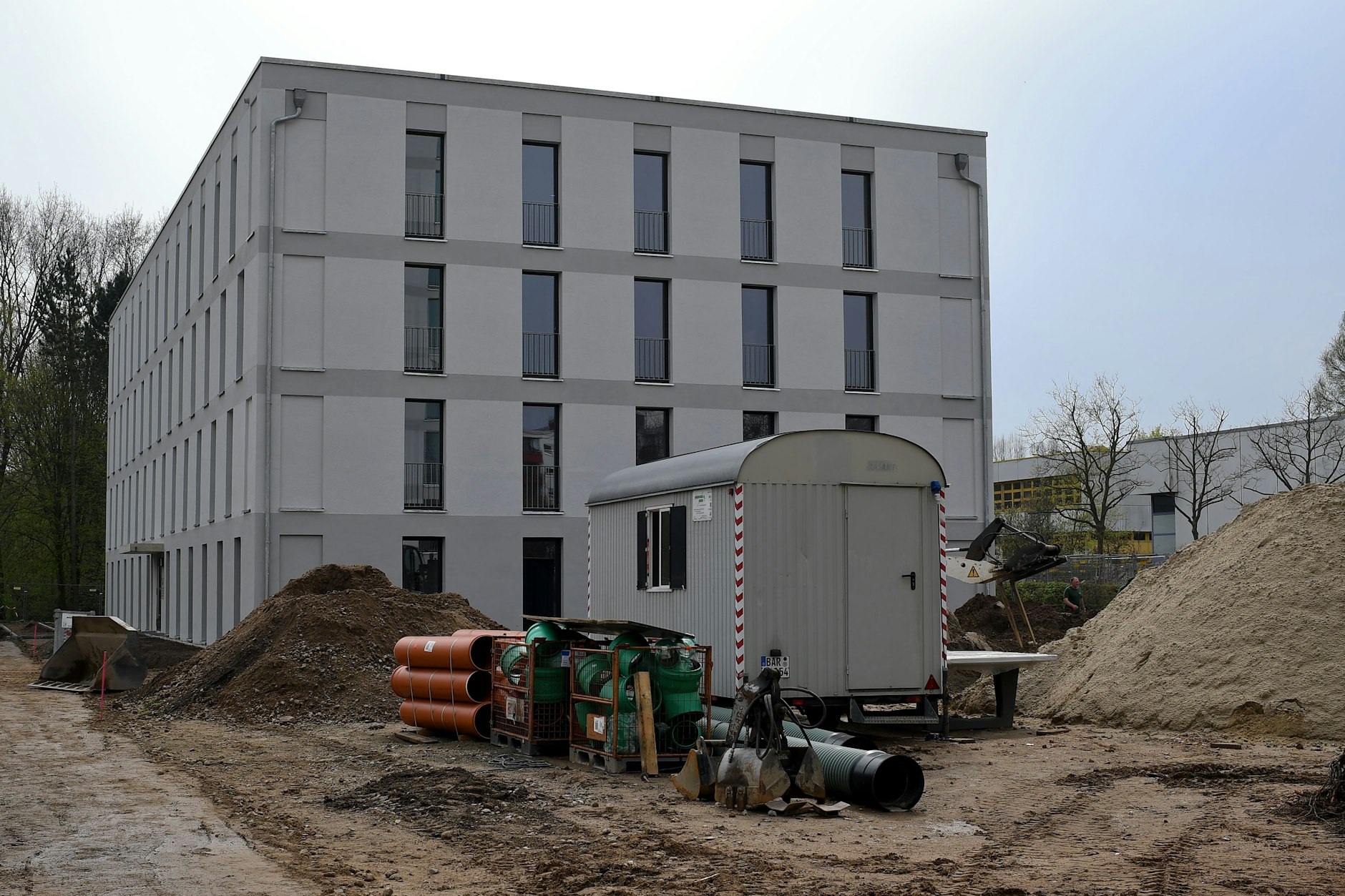 Eine modulare Unterkunft für Geflüchtete im Märkischen Viertel