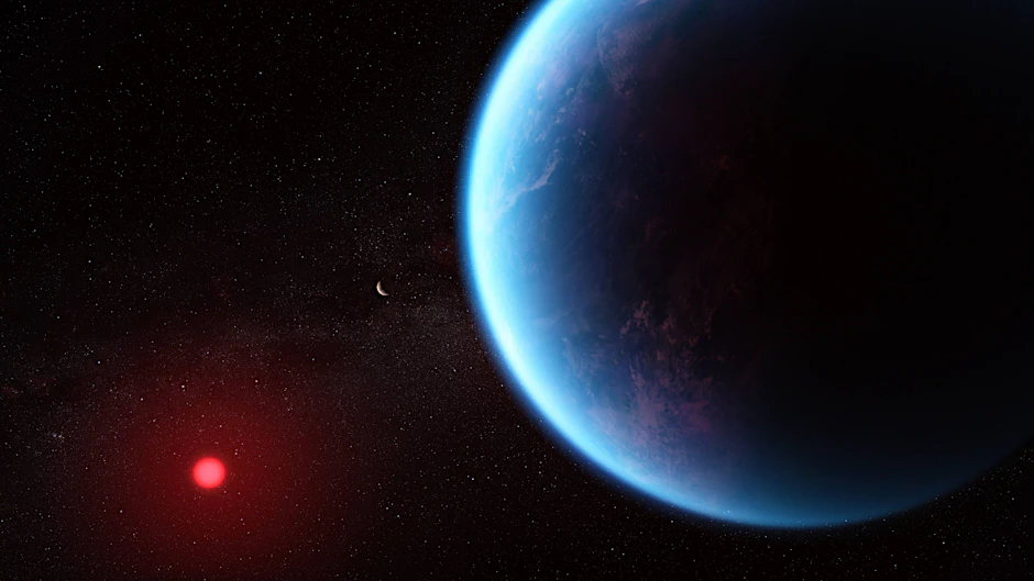 Eine neue Untersuchung von K2-18 b mit dem James-Webb-Weltraumteleskop der Nasa hat den möglichen Nachweis eines Moleküls namens Dimethylsulfid erbracht.