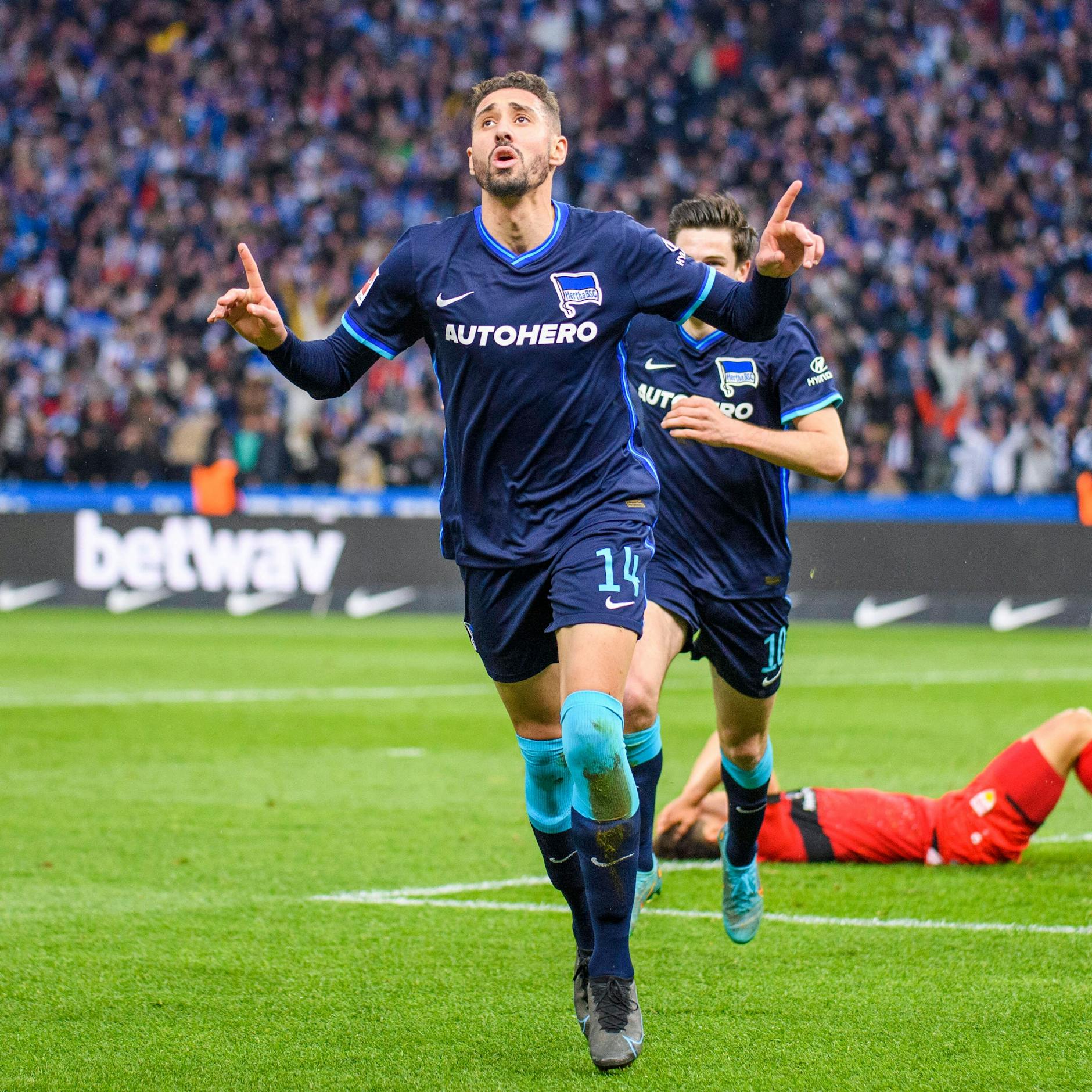 Stürmer Ishak Belfodil war in der Saison 2021/22 mit sechs Treffern Herthas zweitbester Torschütze.