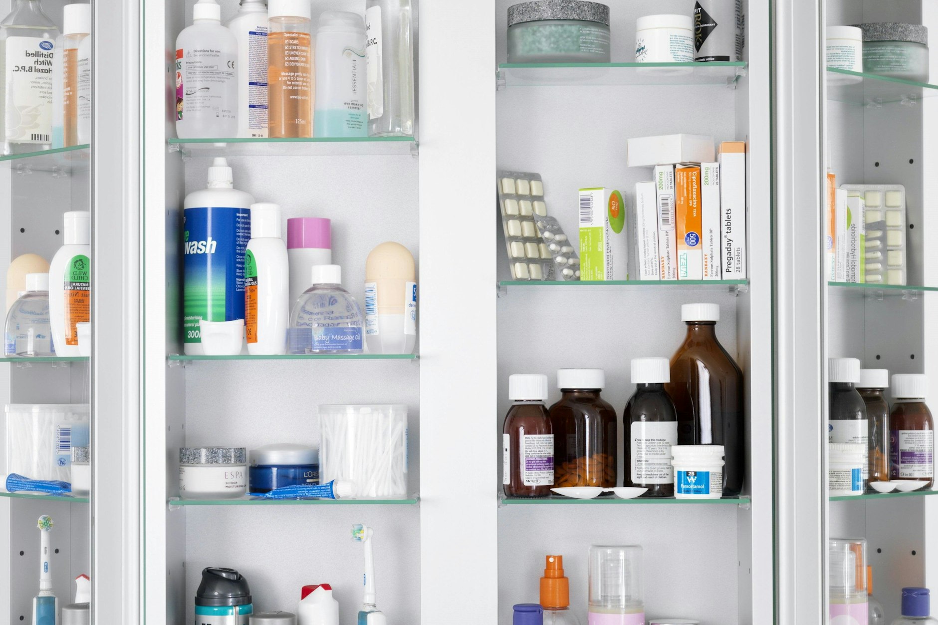 Medikamente im Badezimmerschrank