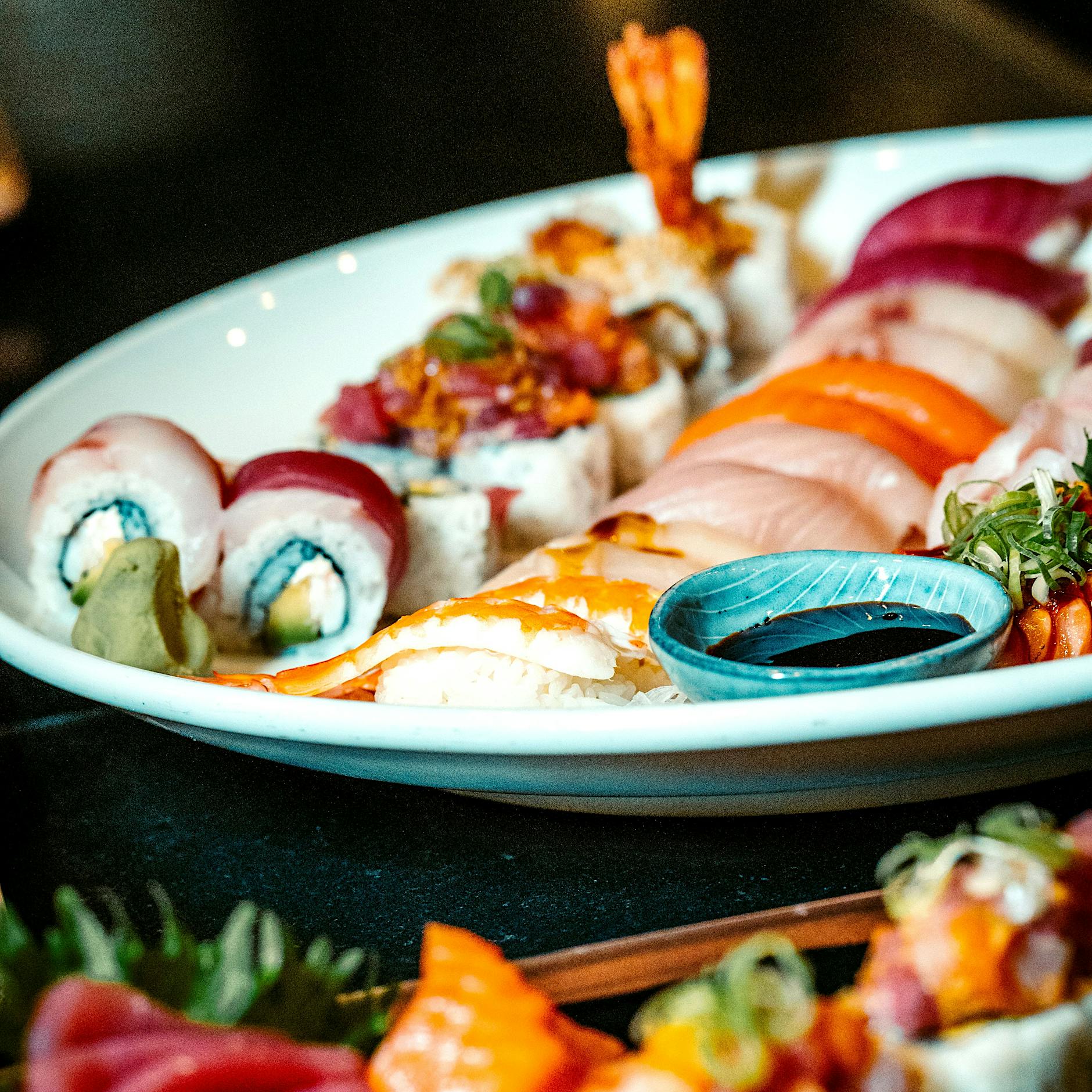 Sushi im Vox am Potsdamer Platz: Rühren Sie etwa Wasabi in die Soße?