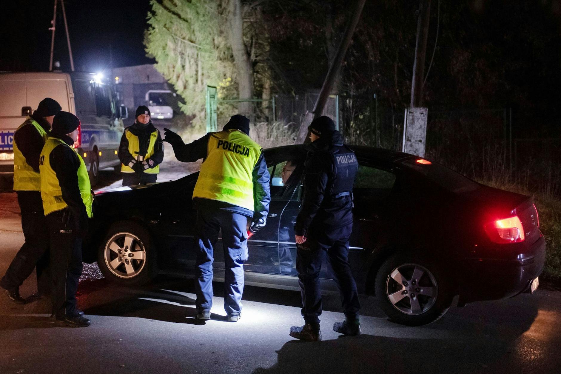 Großeinsatz für die polnische Polizei.