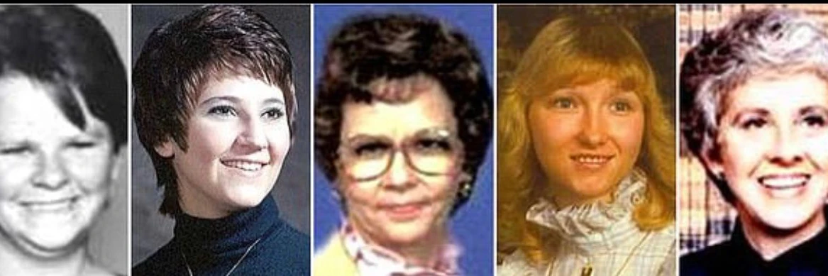 17. Märch, 1977: # 6 Shirley Vian (24, mit Seil erdrosselt); 8. Dezember, 1977: #7 Nancy Fox (25, mit Gürtel erdrosselt); 27. April, 1985: #8 Marine Hedge (53, mit Händen erwürgt); 16. September, 1986: #9 Vicki Wegerle (28, mit Nylonstrumpfhose erdrosselt); 19. January, 1991: #10 Dolores E. Davis (62, mit Strumpfhose erdrosselt)