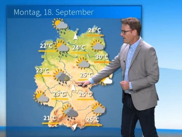 Von der Nordsee bis in den Süden reicht die Unwetterfront.