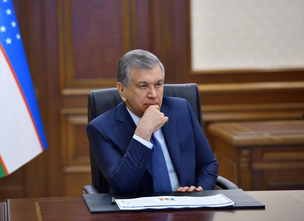 Präsident Usbekistans Shavkat Mirziyoyev spricht vor UN in New York