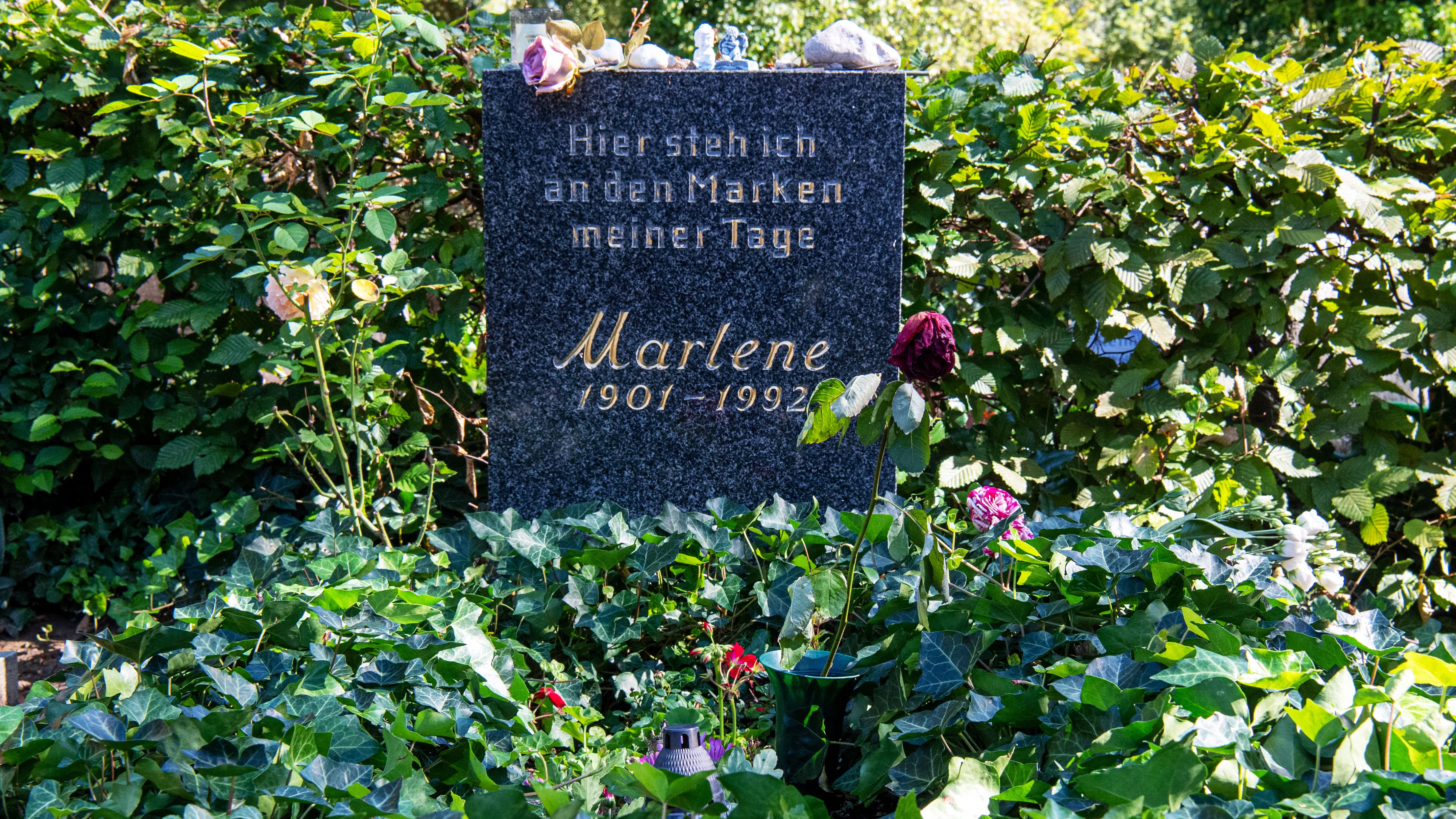 Marlene: Die Dietrich war auch in Hollywood ein Star, beigesetzt ist sie auf dem Friedhof Stubenrauchstraße in Friedenau. 