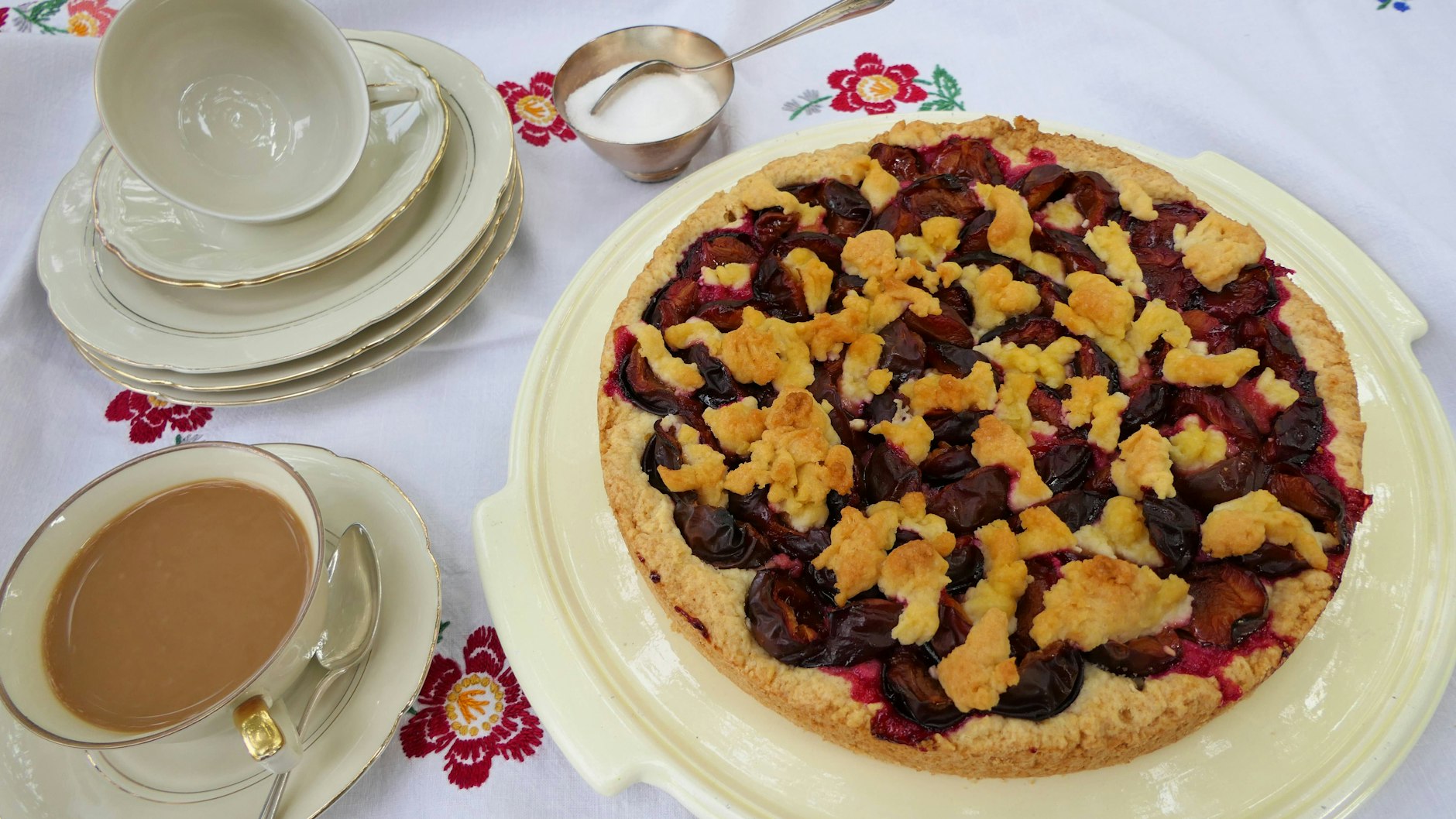 Ihre Gäste werden diesen Pflaumenkuchen lieben. 