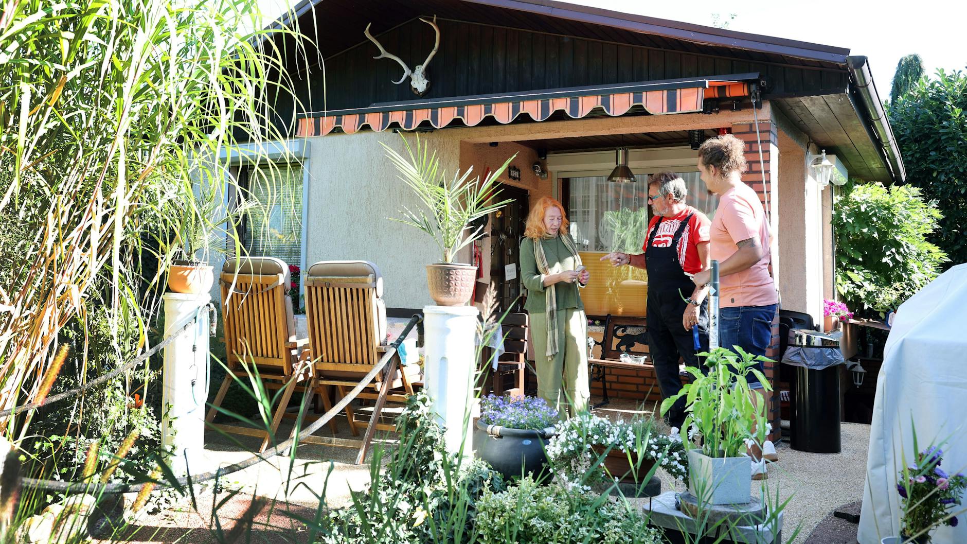 Rike Eckermann (59), René (66) und Florian (40) Marzcuk. 