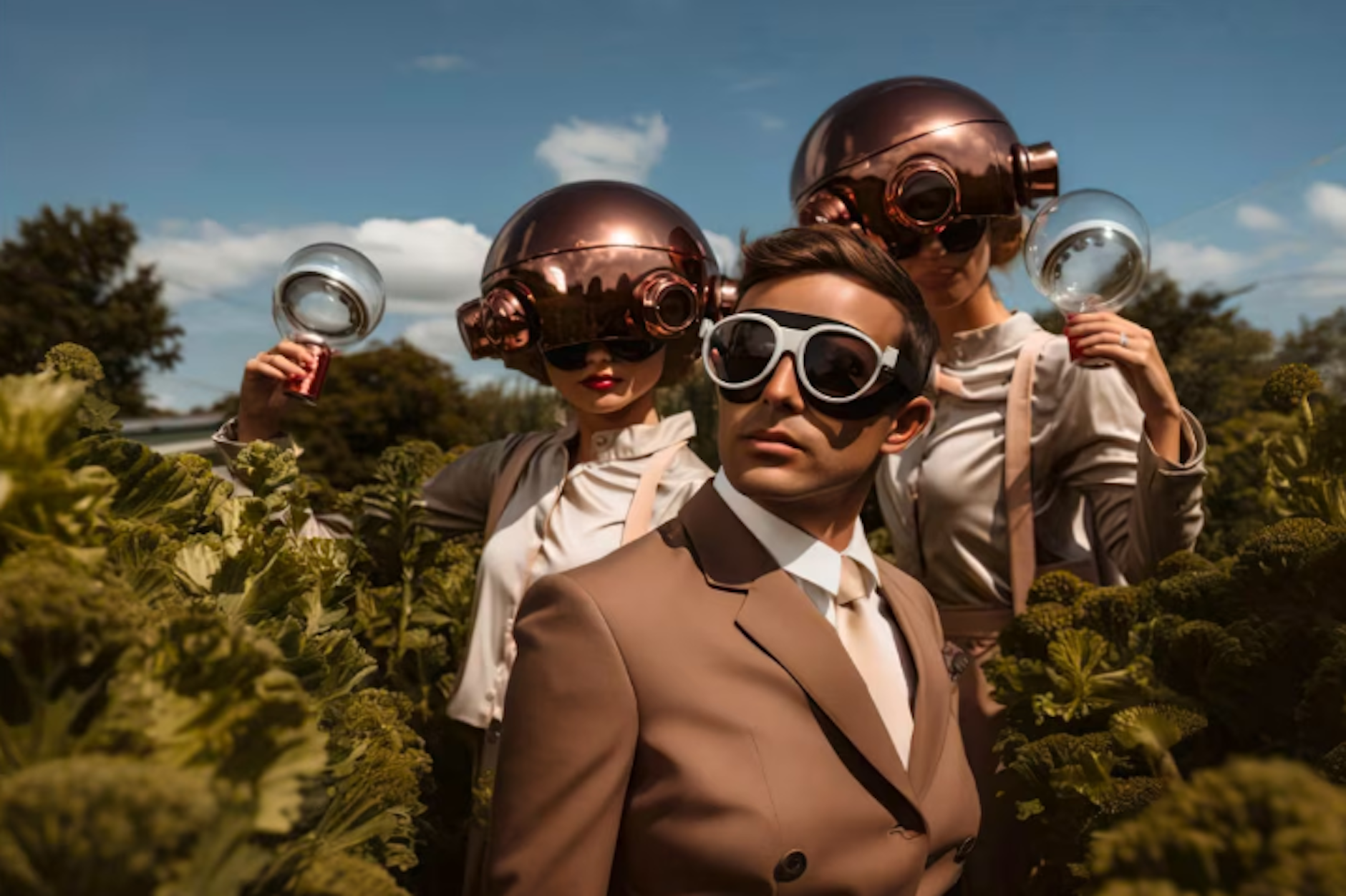 Zwischen Realität und Utopie: ein Werk aus der Solarpunk-Ausstellung.