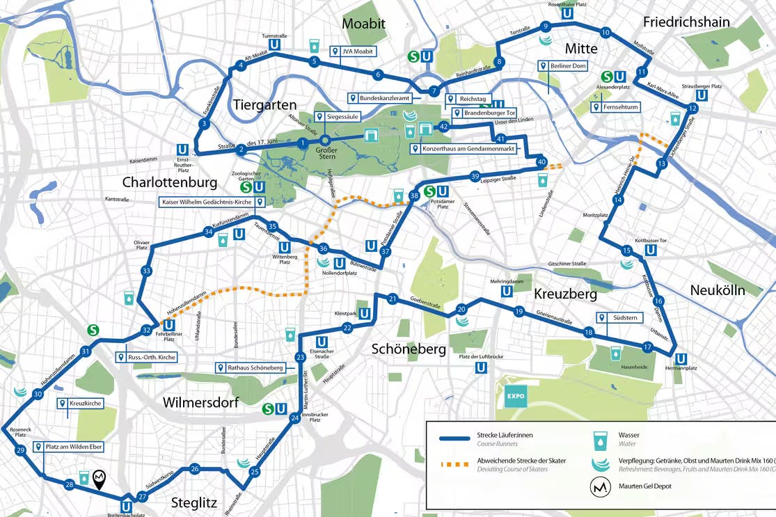 Das ist die Strecke. Um 9.15 Uhr fiel der Startschuss für den Hauptlauf.