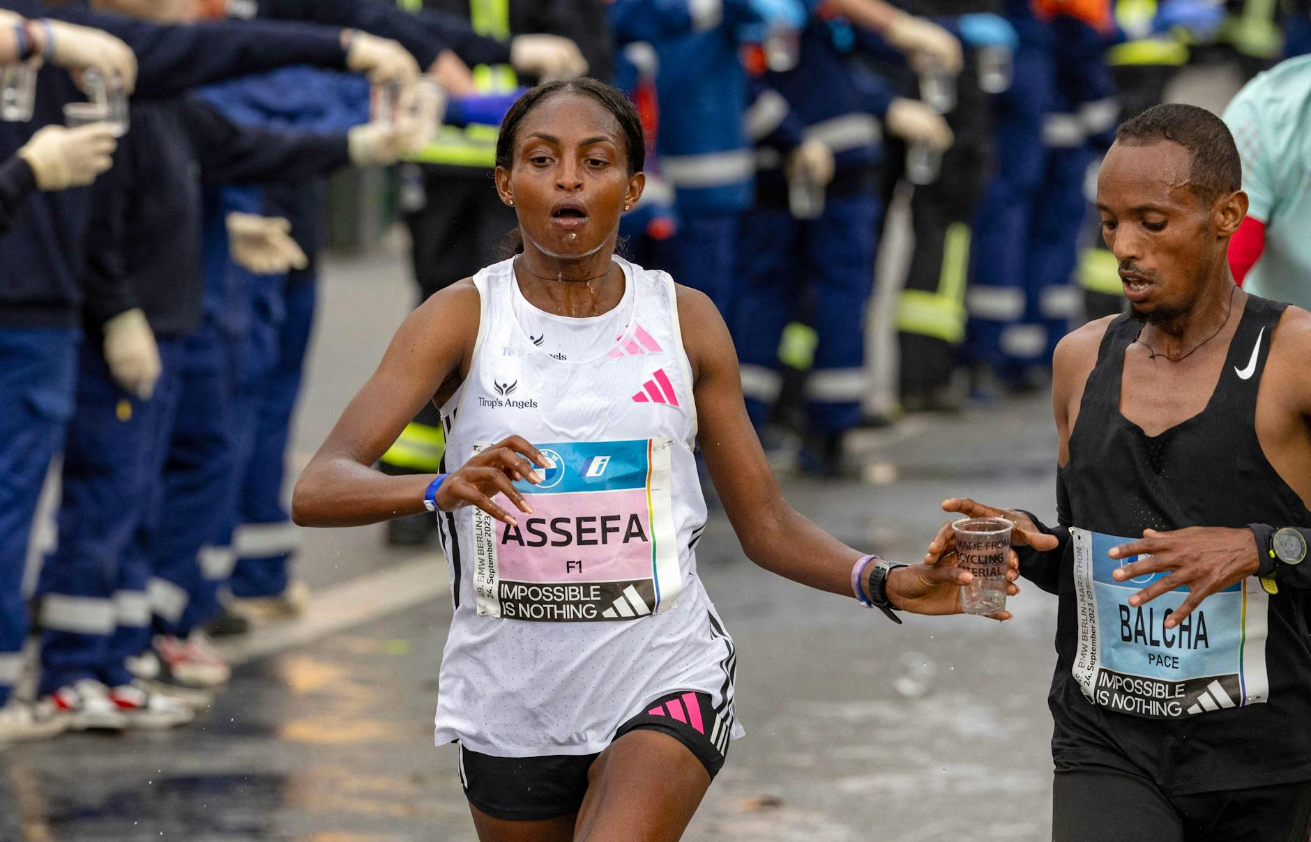 Tigist Assefa beim Berlin-Marathon.