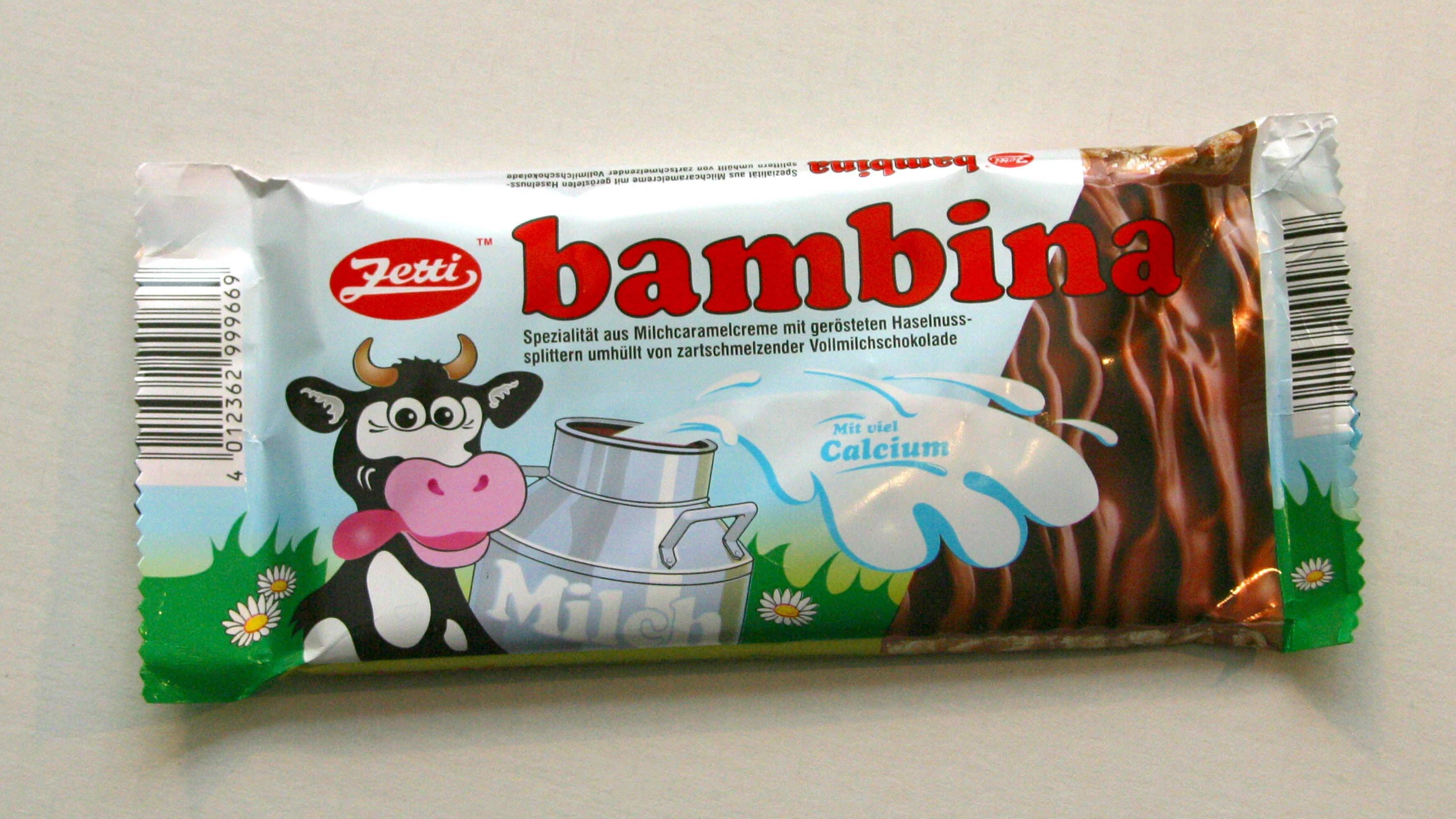 Die Bambina-Schokolade von Zetti findet man immer noch im Supermarkt-Regal.