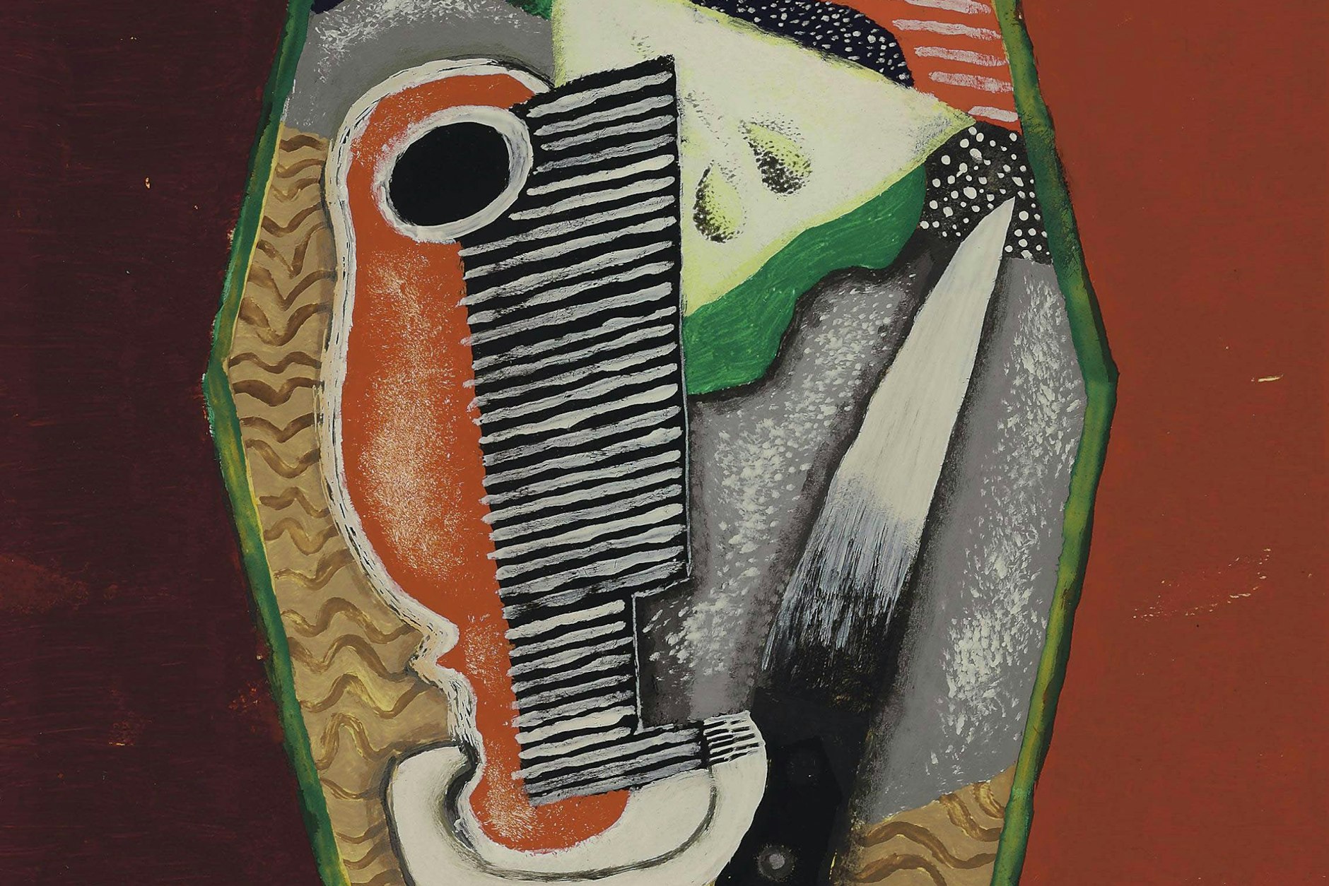 Gemälde wie etwa „Poire verte et couteau“&nbsp; (ohne Datierung) stammen von Louis Marcoussis.