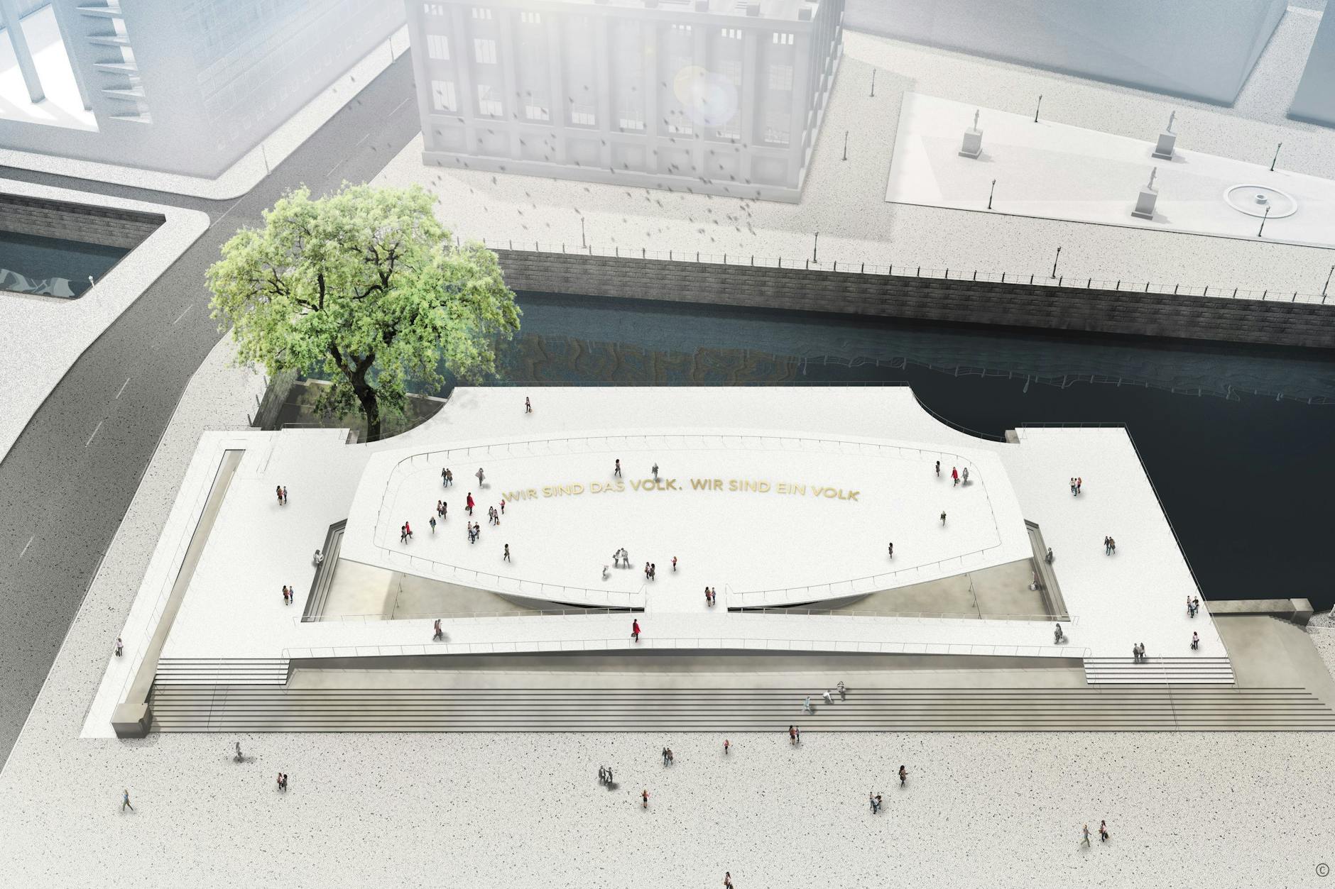 Ein Model der „Einheitswippe“