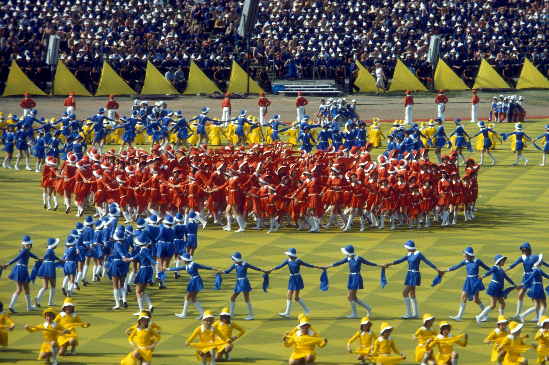 Nationales Jugendfestival im Stadion der Weltjugend in Ost-Berlin, 1979.