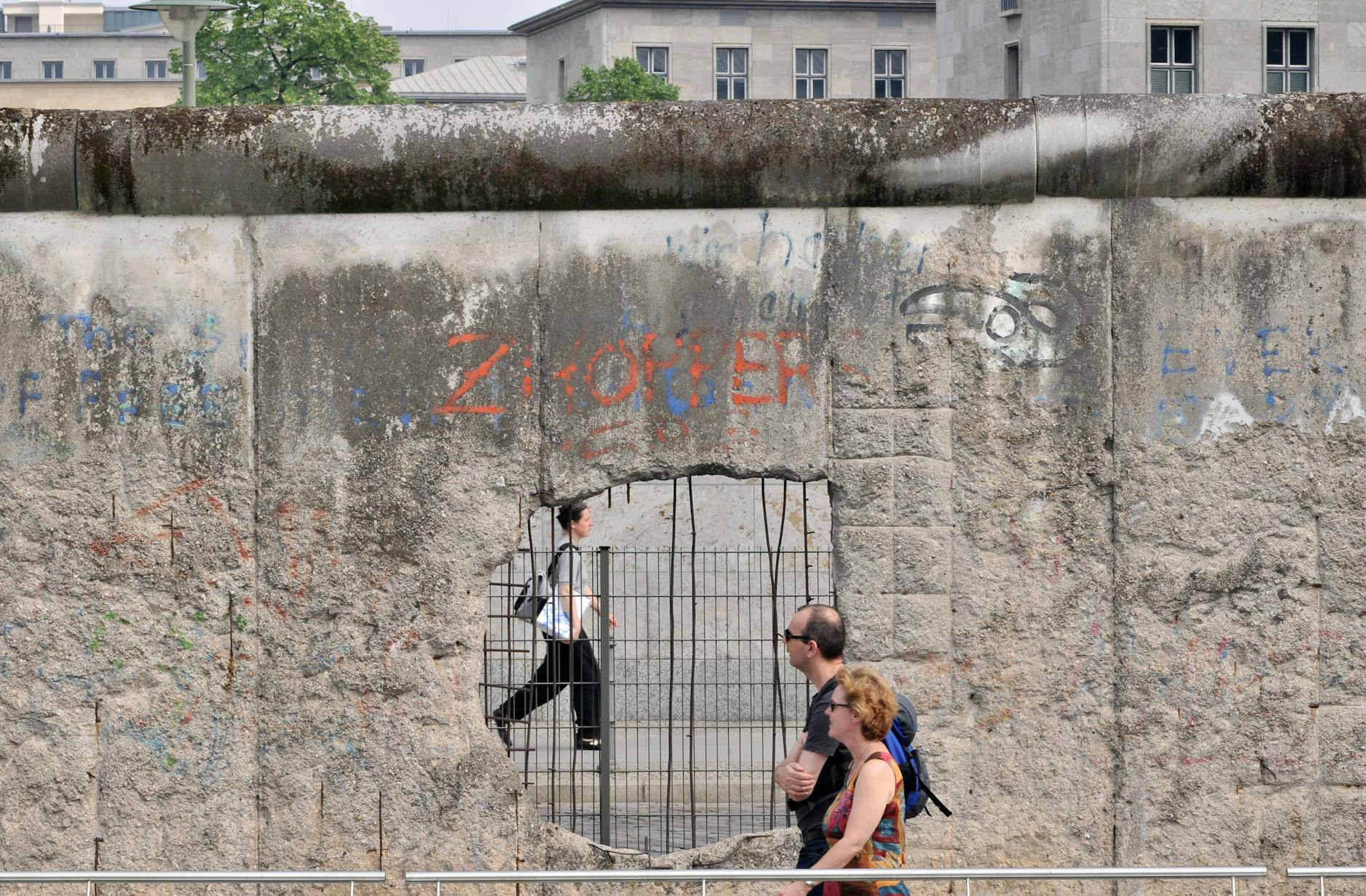Die Berliner Mauer an der Niederkirchner Straße.
