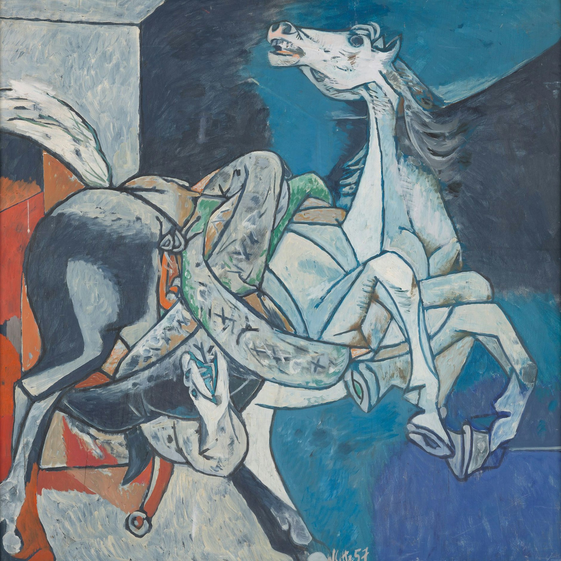 Willi Sitte: „Pferd mit Schlange“ (Studie zu Lidice), 1957