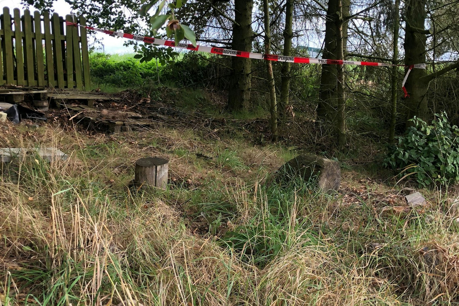 Auf diesem Grundtsück wurde die Leiche von Marie Sophie gefunden. 