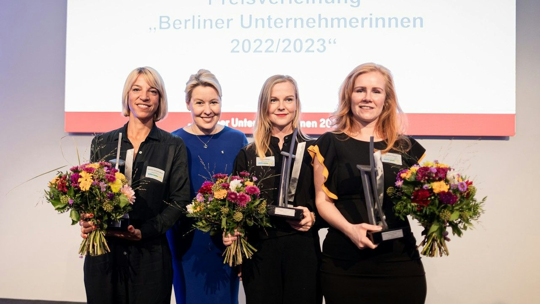 Nathalie Dziobek-Bepler, Franziska Giffey, Julia Seeliger und Dr. Anke Skopec (v.l.)