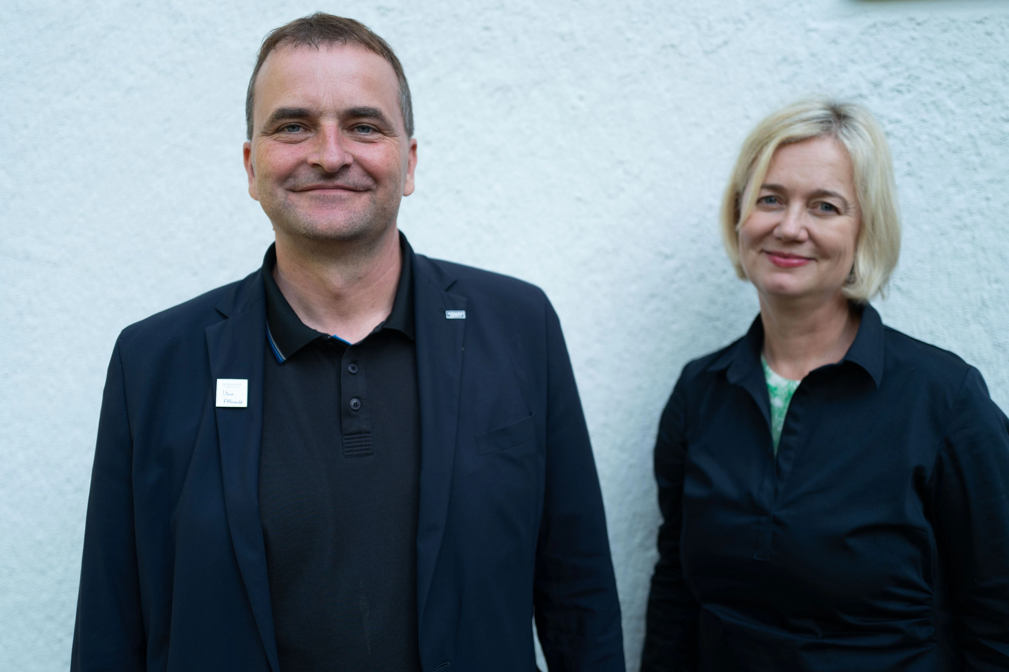 Die Inhaber von Nomos Glashütte: Uwe Ahrendt und Judith Borowski