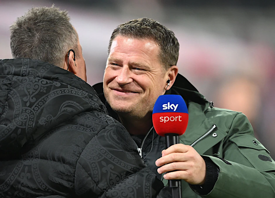 ARCHIV - Haben beide eine Gladbacher- und Bayern-Vergangenheit: Max Eberl (r) und Lothar Matthäus.  