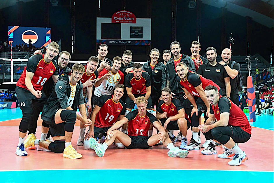 HANDOUT - Die deutsche Volleyball-Nationalmannschaft ist in der Olympia-Qualifikation gefordert.  pa