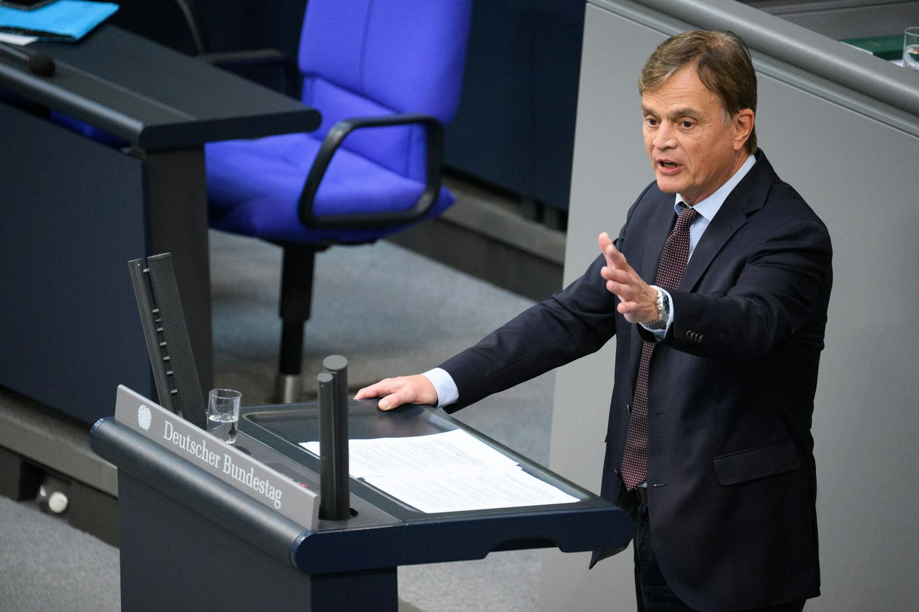 Bernd Baumann, Erster Parlamentarischer Geschäftsführer der AfD, im Plenum des Bundestags
